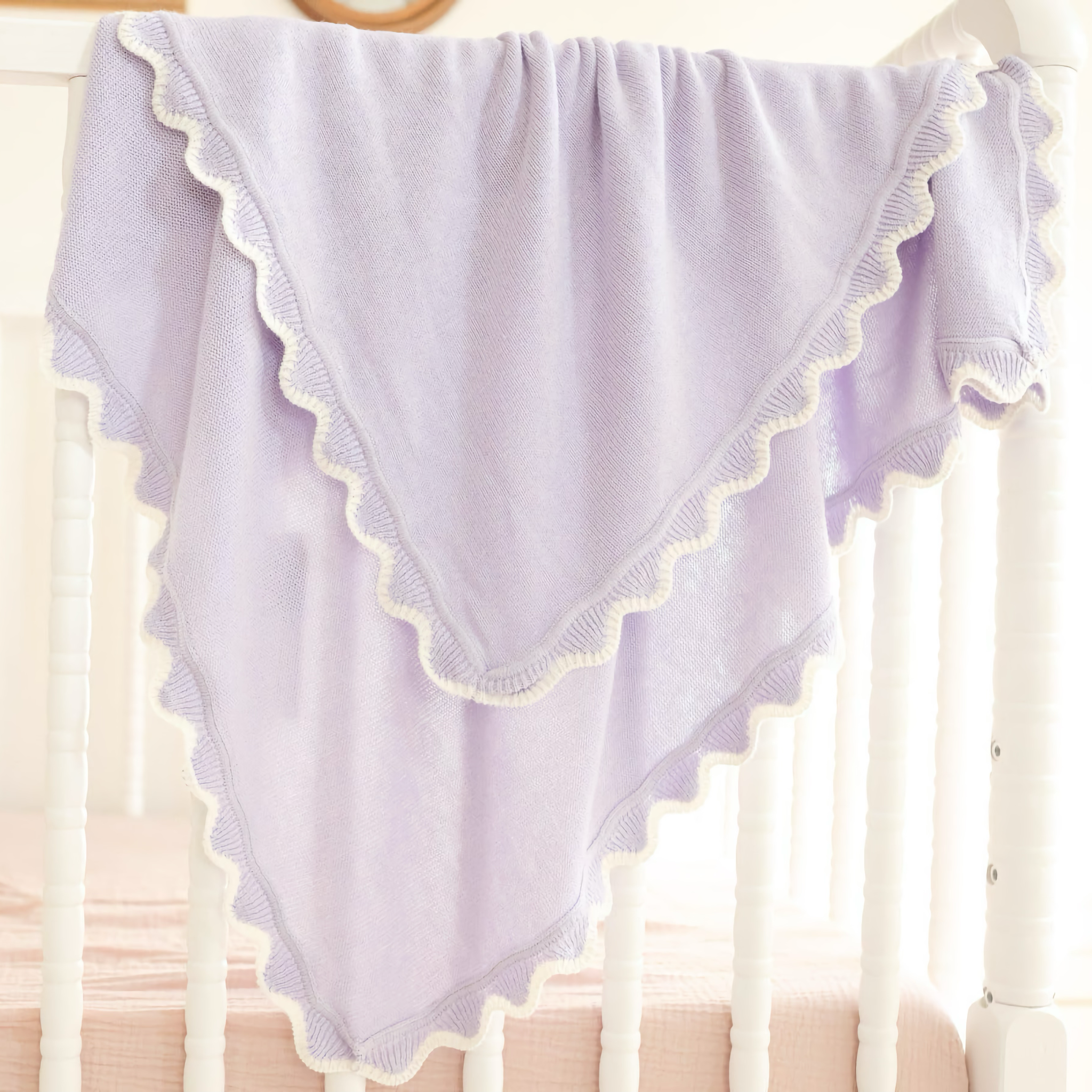 Alashan Finley Scallop Knit Baby Blanket - Serendipity