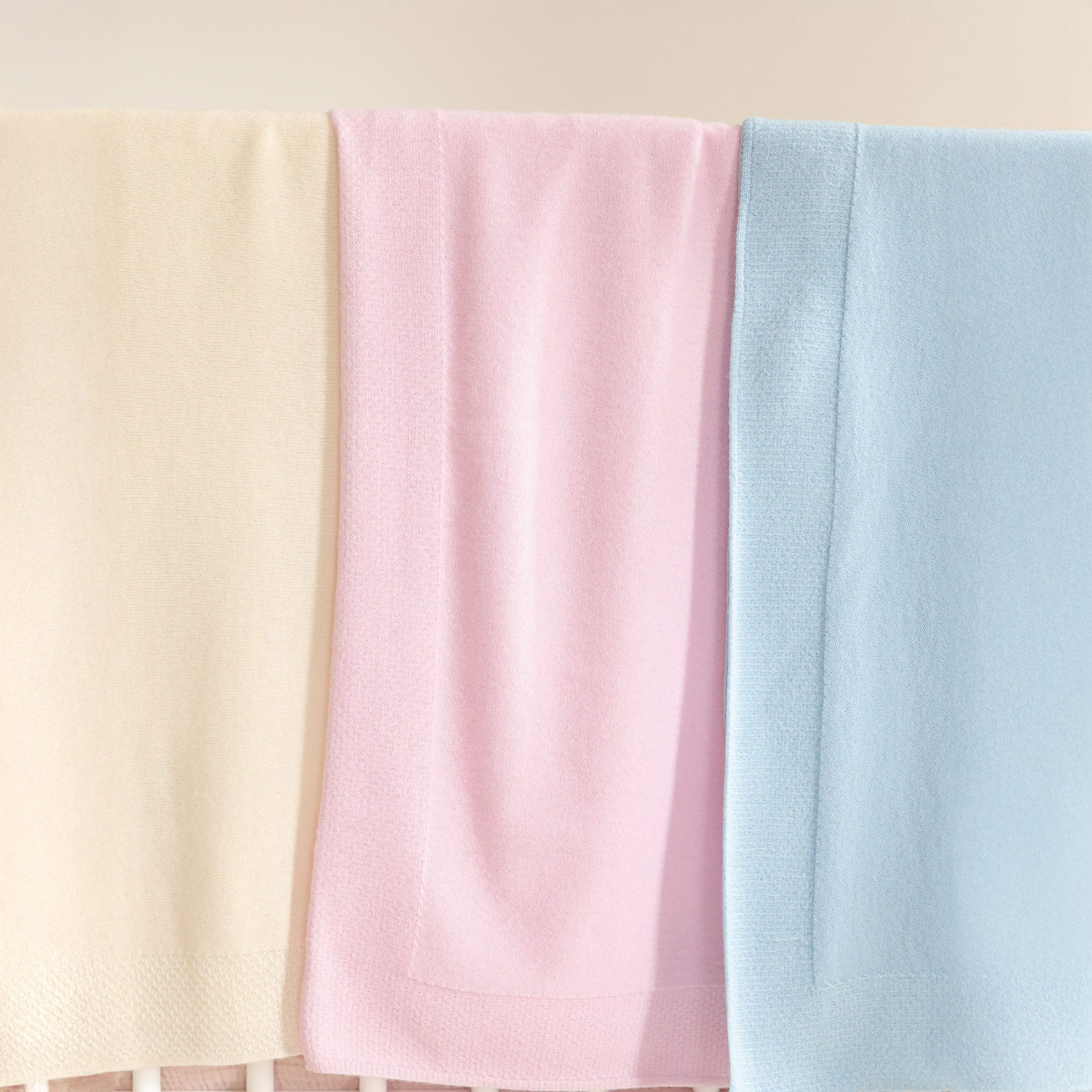 Alashan Hayden Honeycomb Edge Knit Baby Blanket - Snow