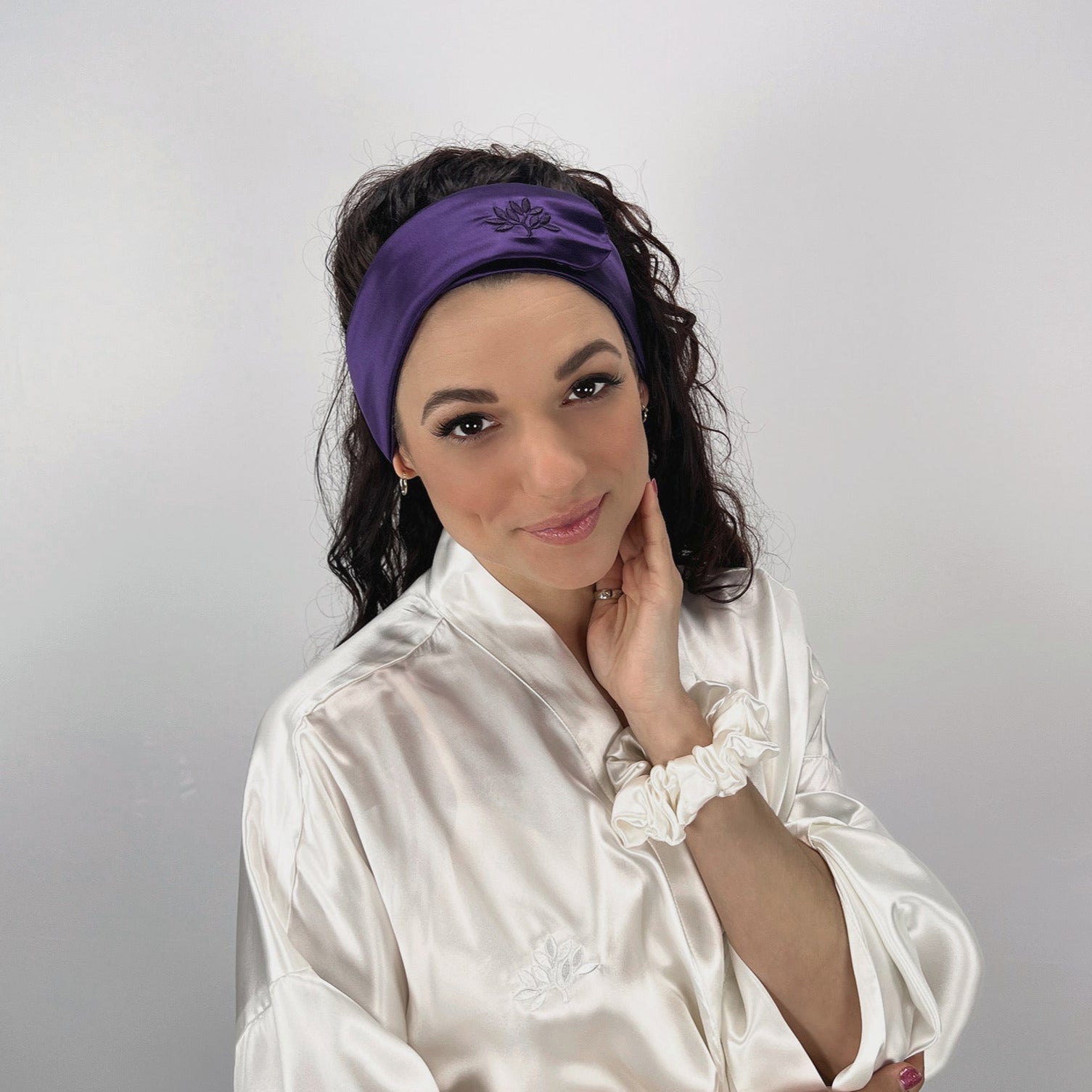 Mulberry Park Silks Silk Glam Band - Plum