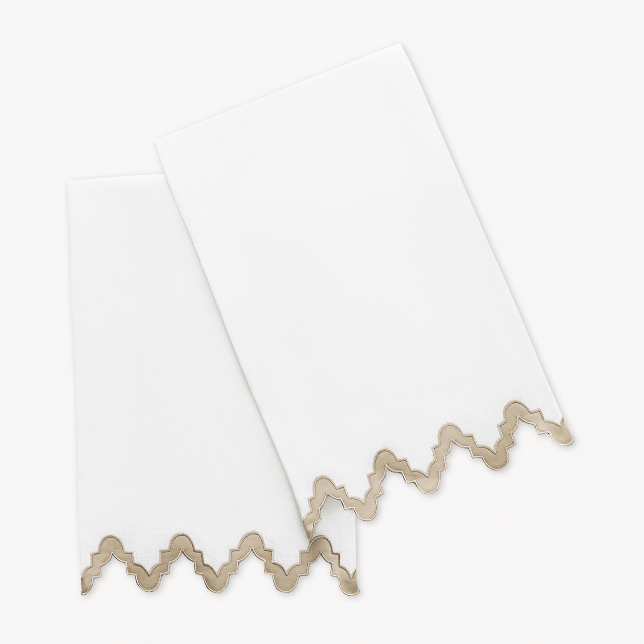 Matouk Aziza Guest Towels - Khaki