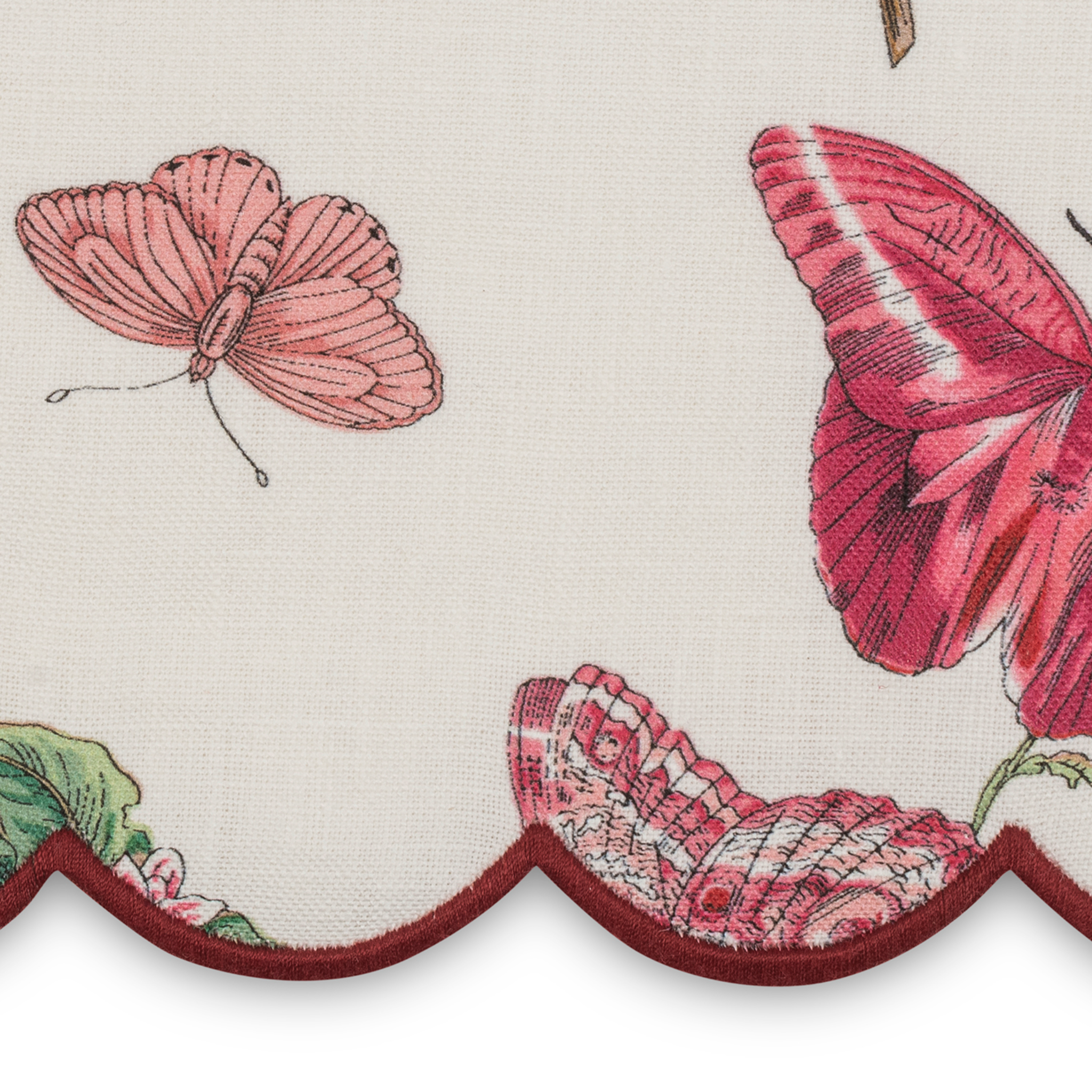 Matouk Baudin Butterfly Guest Towels - Ruby