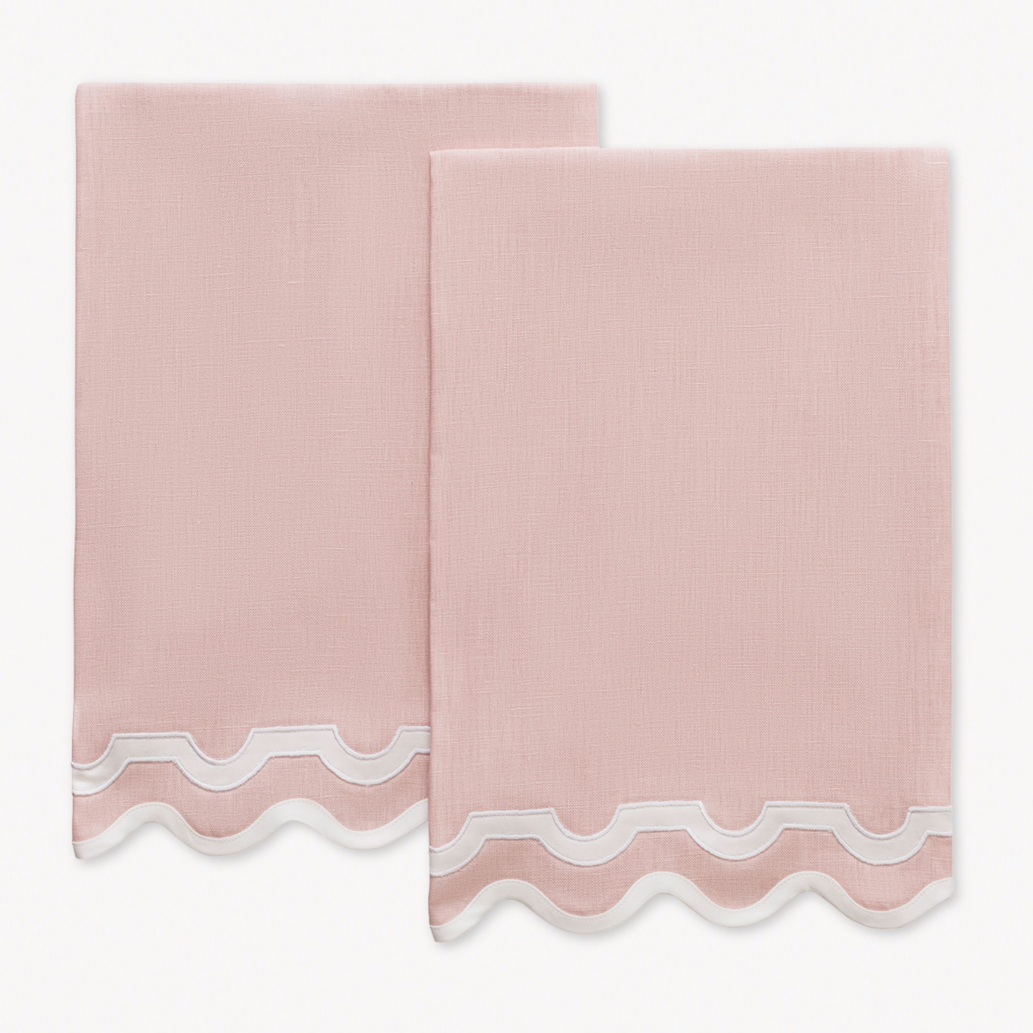 Matouk Mirasol Guest Towels - Pink/Bone