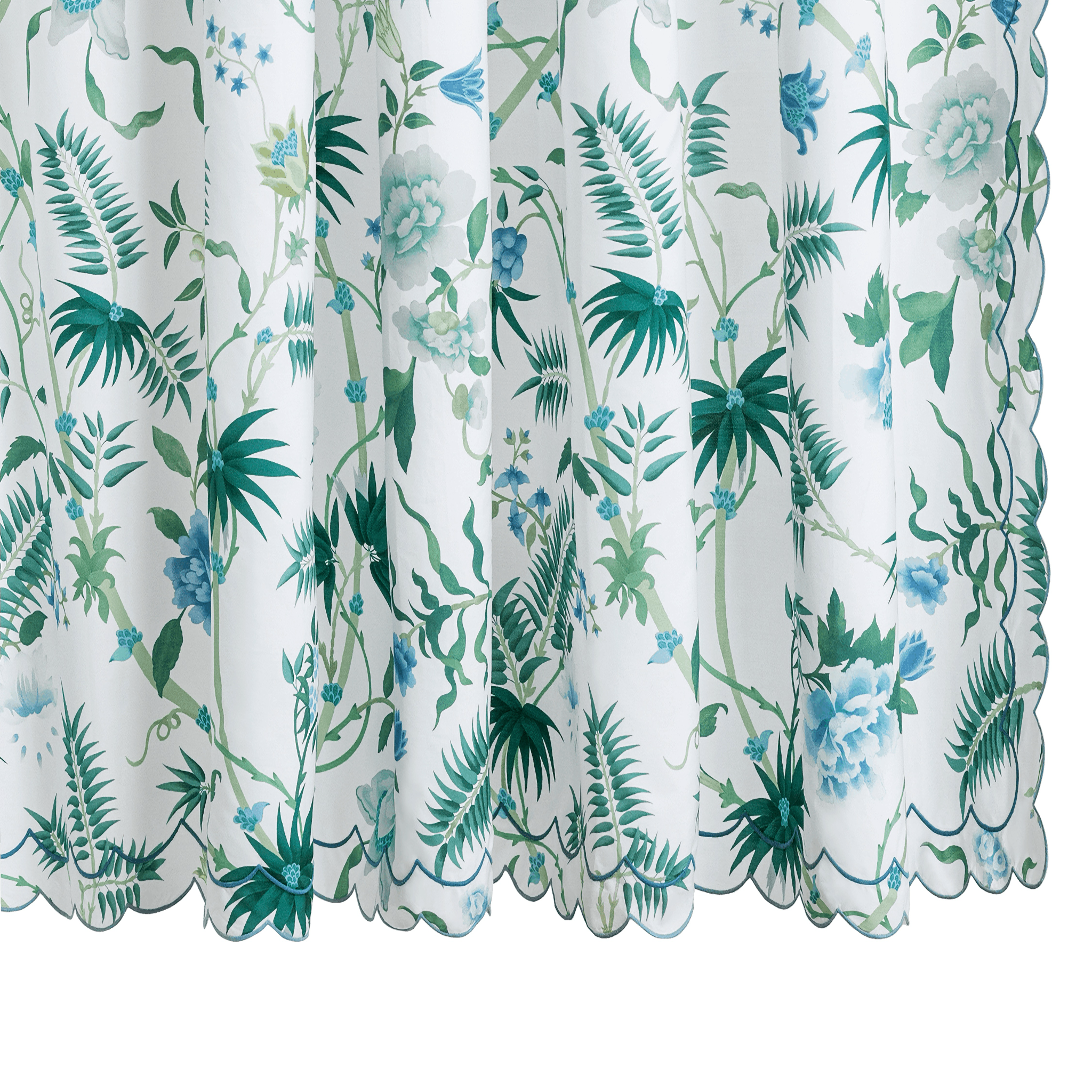Matouk Schumacher Palmyra Shower Curtain - Emerald