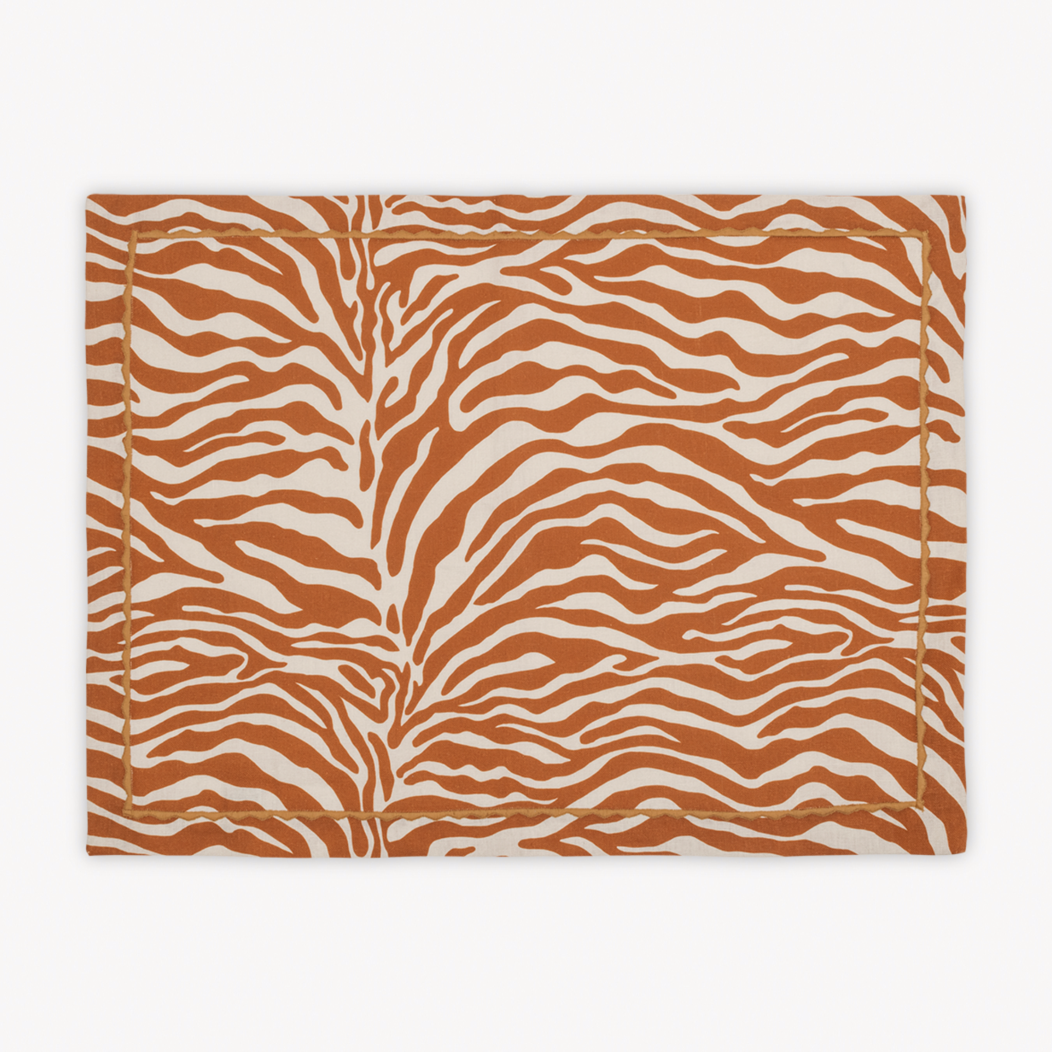 Matouk Schumacher Regine Table Linens - Persimmon