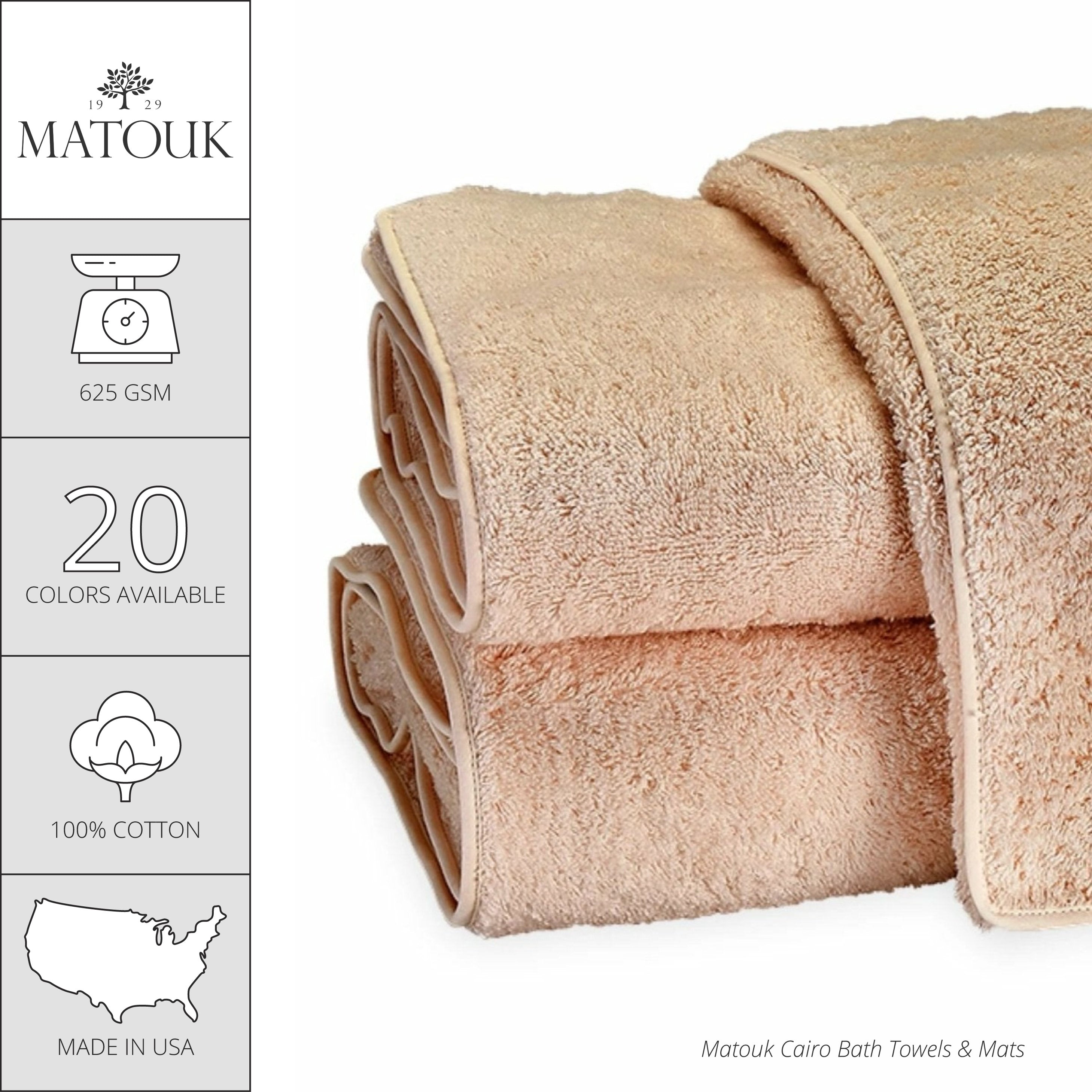 Matouk Cairo Scallop Bath Towels and Mats - Sand