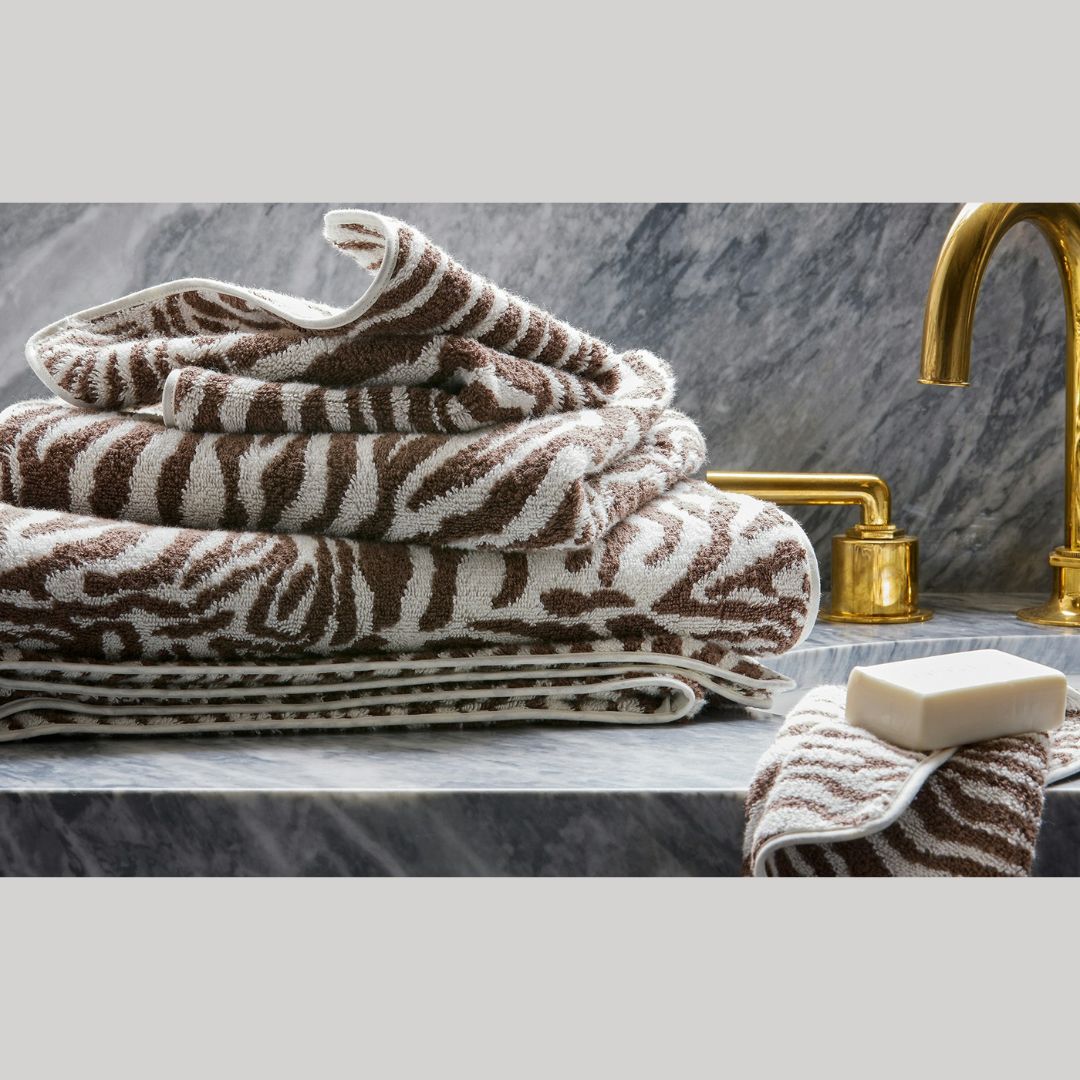 Matouk Schumacher Regine Bath Towels and Mats - Sable