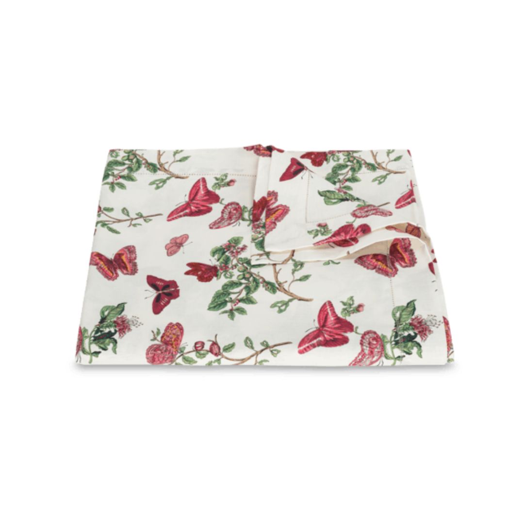 Matouk Schumacher Baudin Butterfly Table Linens - Ruby