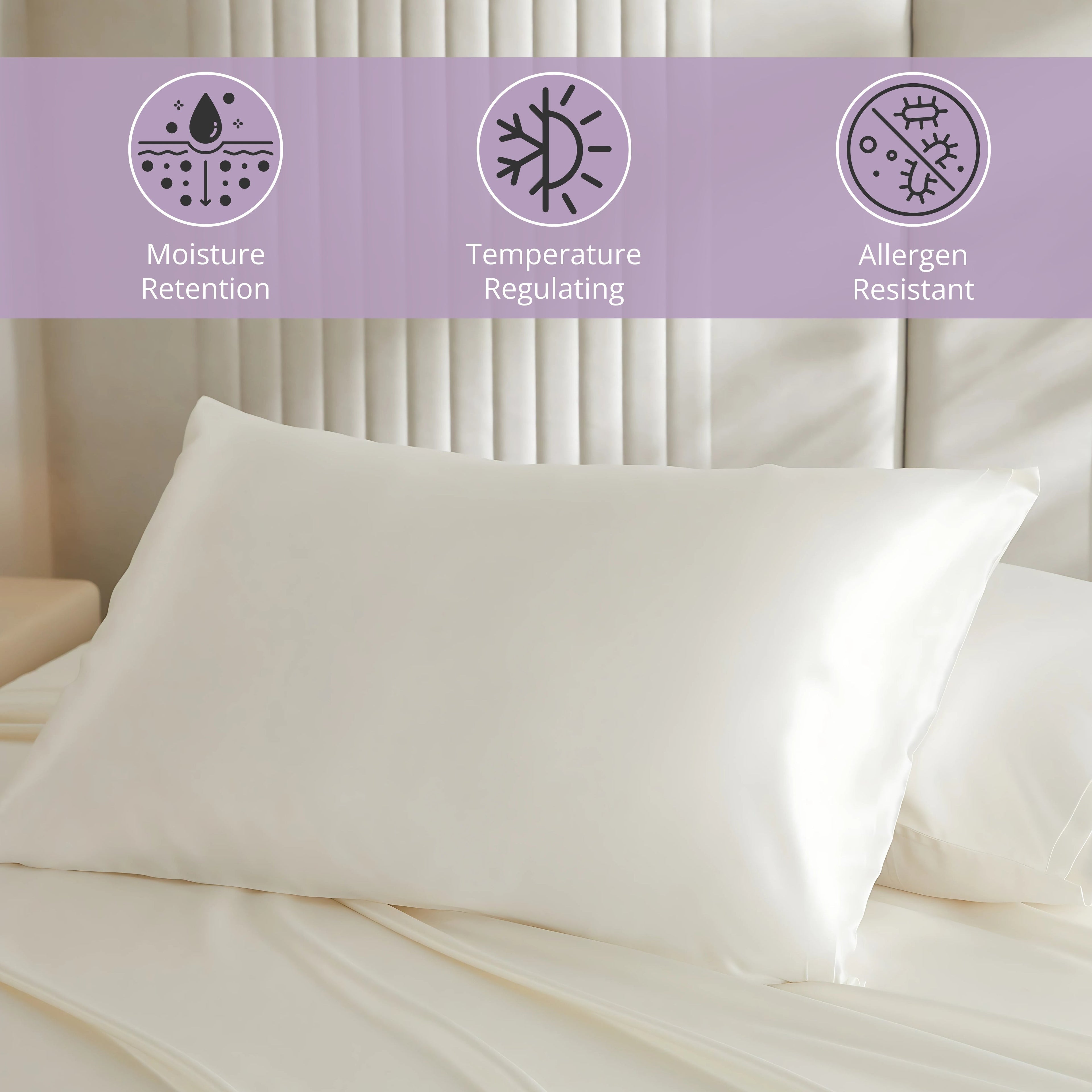 Mulberry Park Silks Luxury 19 Momme Pure Silk Pillowcase with Zipper - Dusk