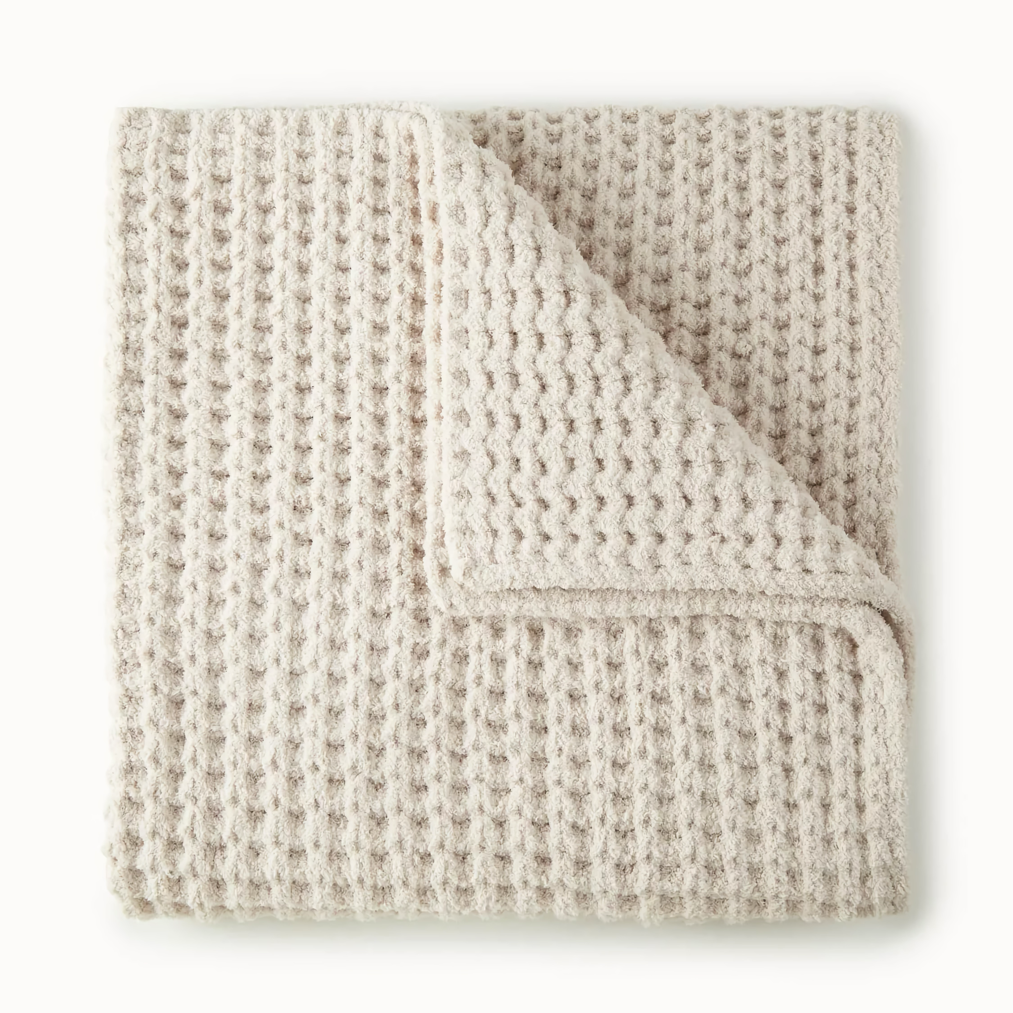 Peacock Alley Cozy Knit Throw - Linen