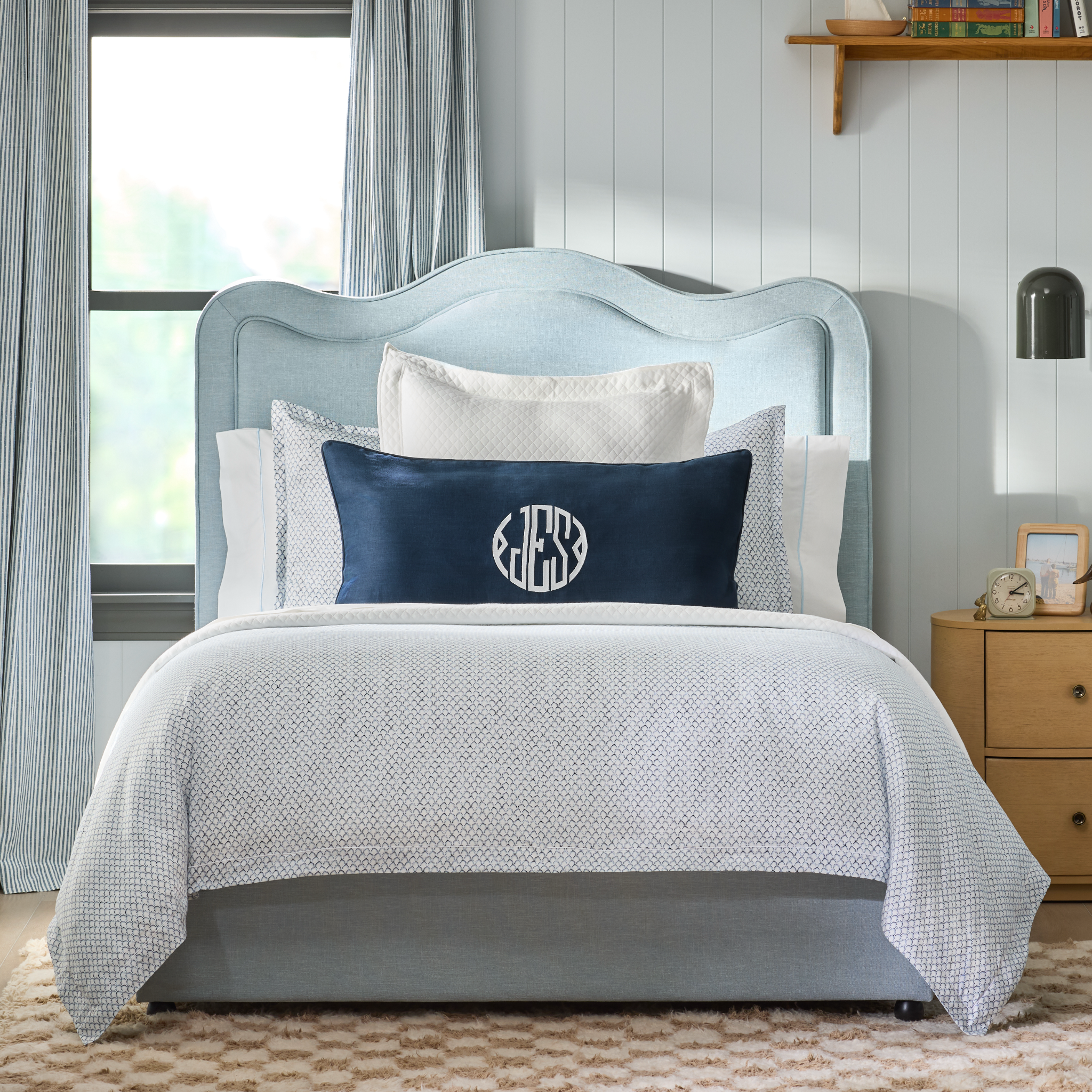 Peacock Alley Demi Duvet Cover and Shams - Navy