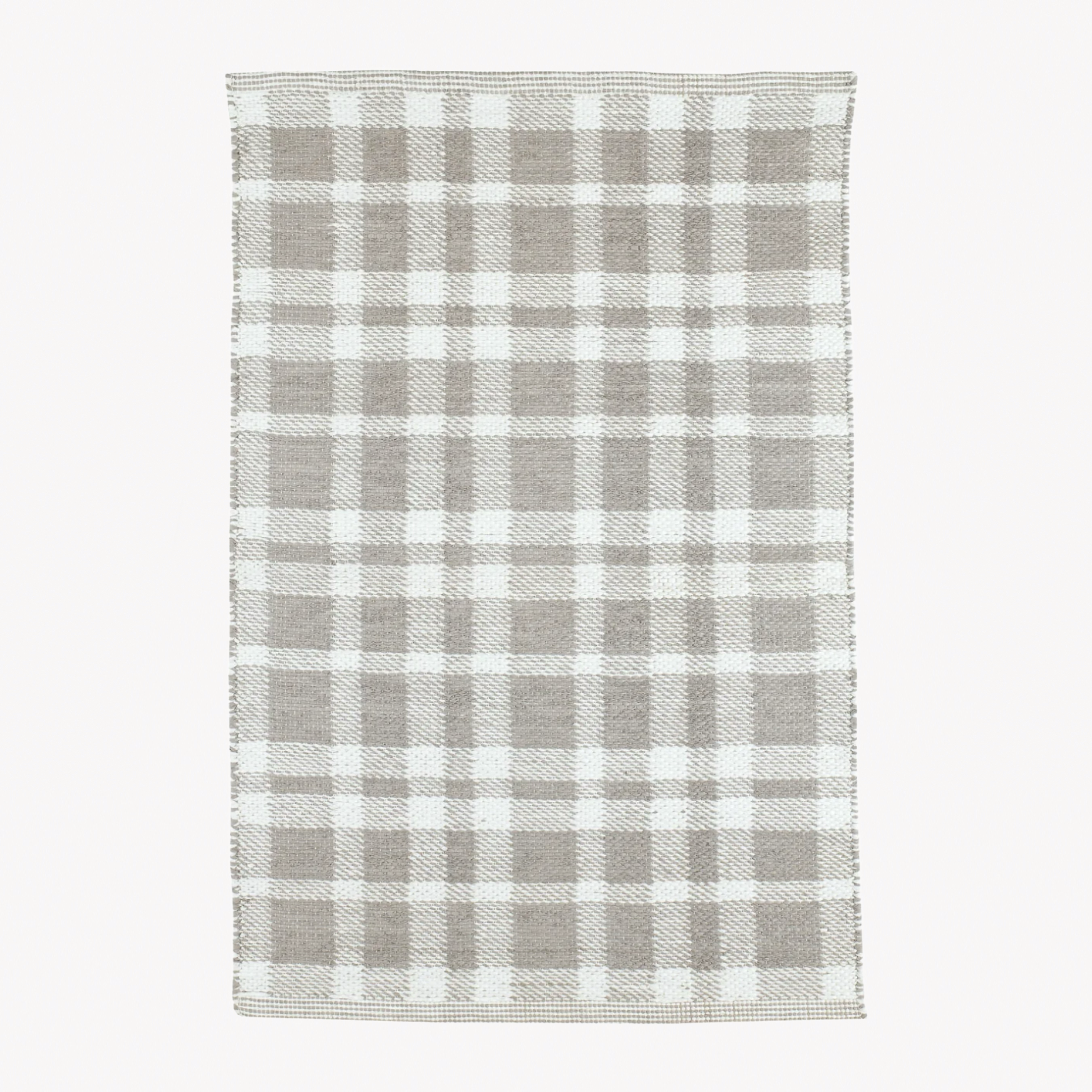 Pine Cone Hill Tattersall Handwoven Indoor/Outdoor Rug - Grey