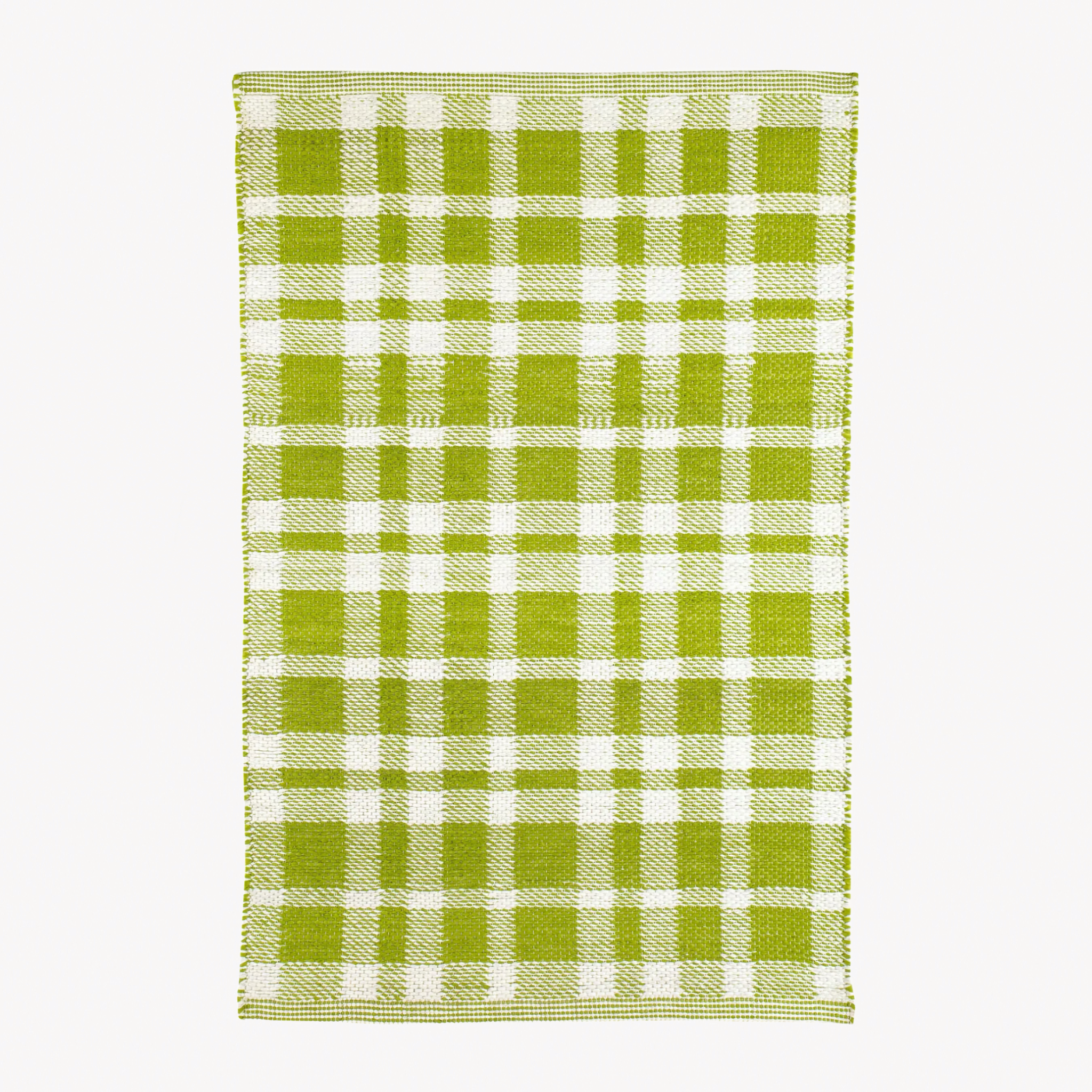 Pine Cone Hill Tattersall Handwoven Indoor/Outdoor Rug - Sprout