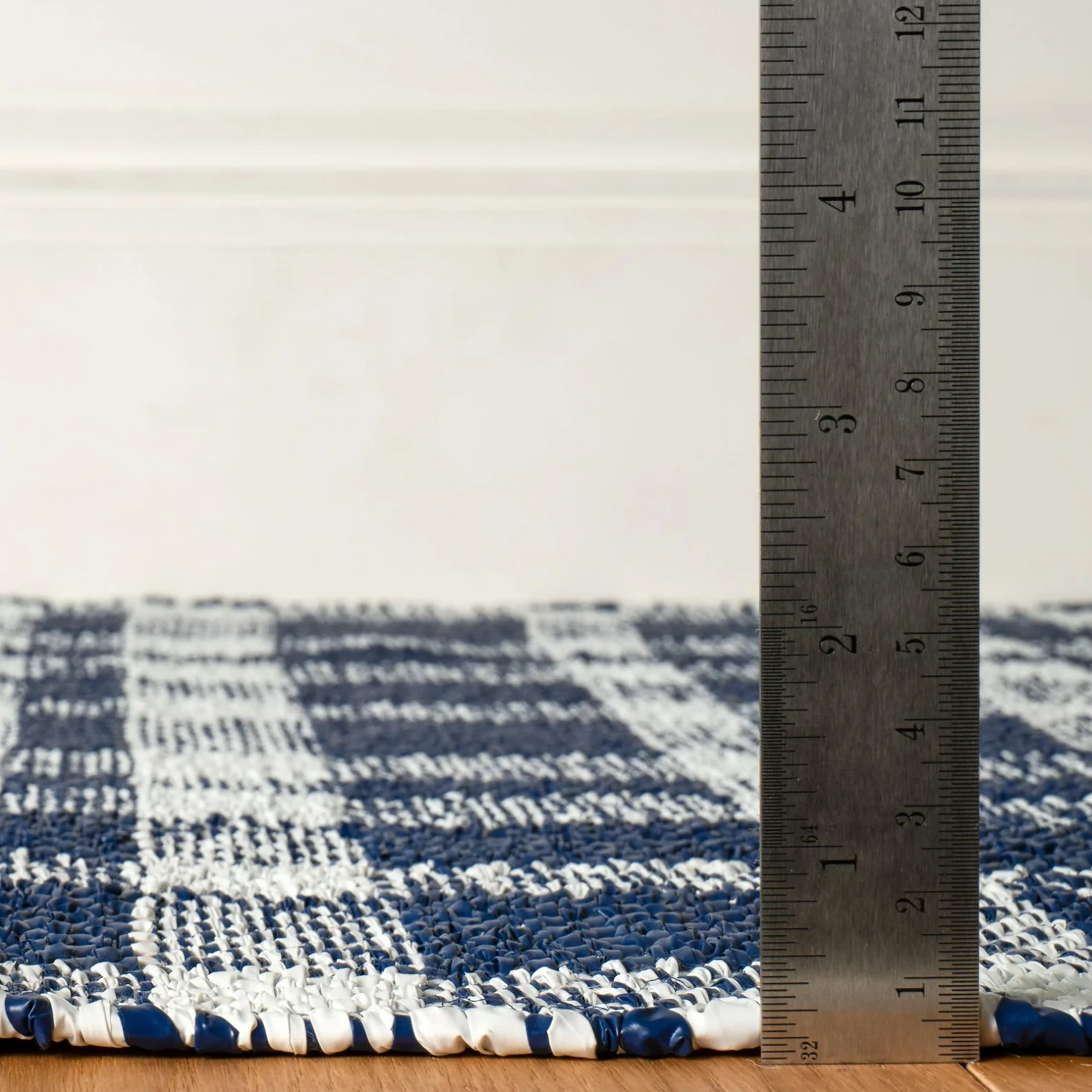 Pine Cone Hill Tattersall Handwoven Indoor/Outdoor Rug - Navy