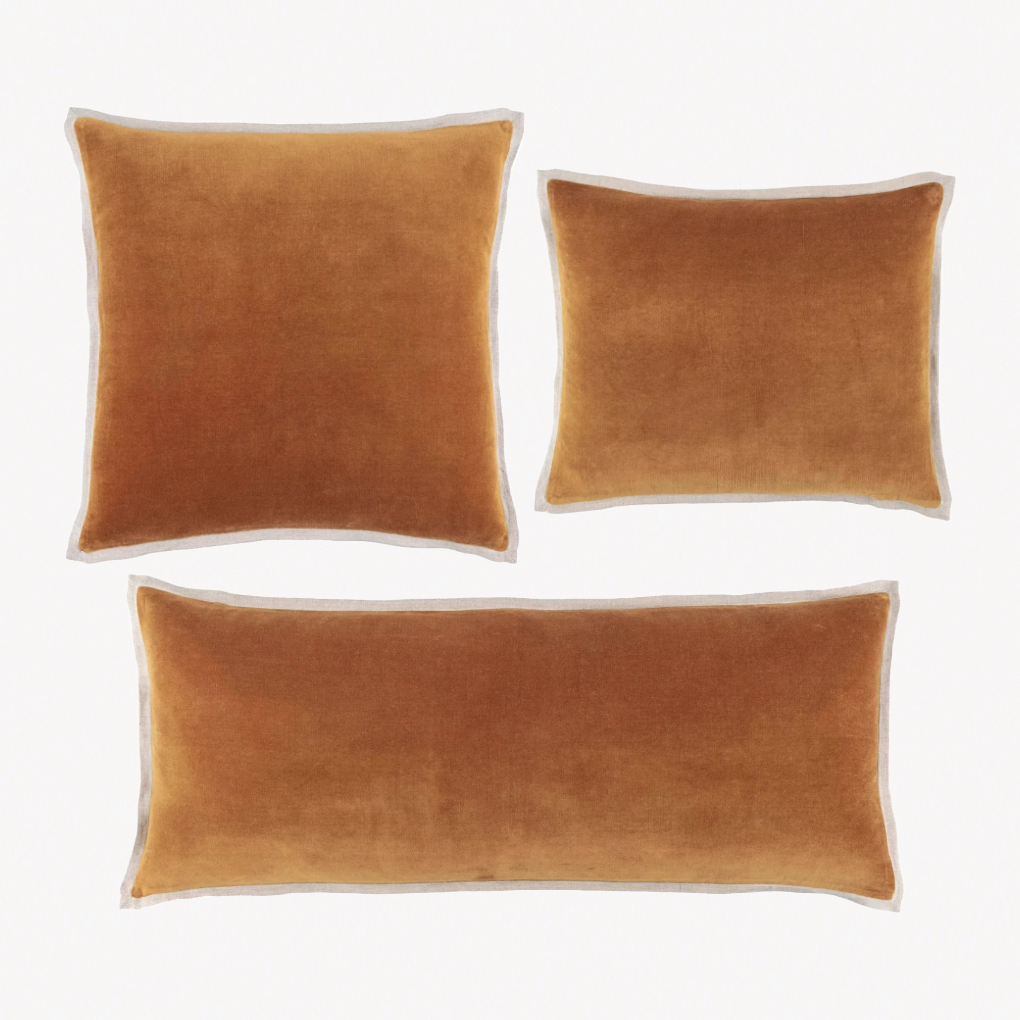 Pine Cone Hill Marie Flanagan Gehry Velvet/Linen Decorative Pillow - Caramel