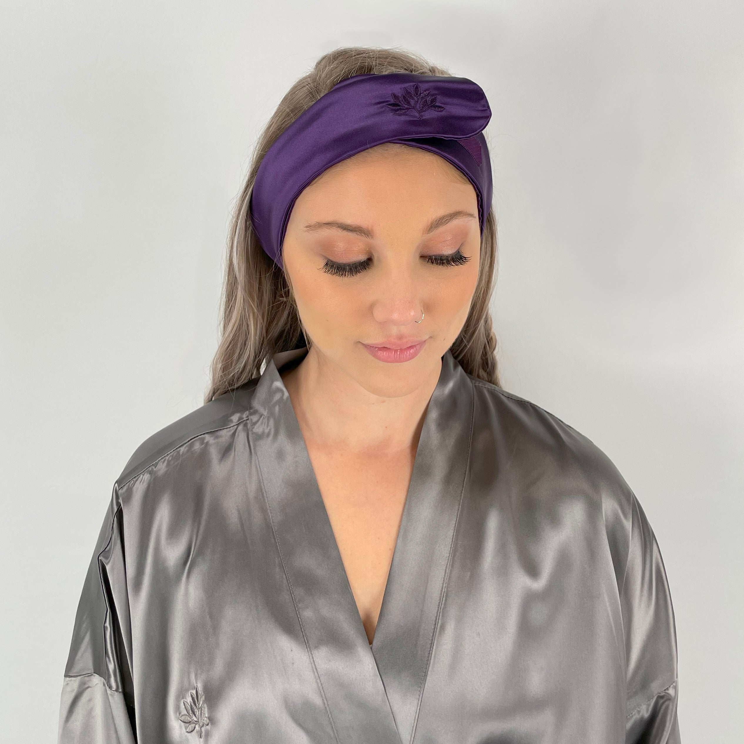 Mulberry Park Silks Silk Glam Band - Plum