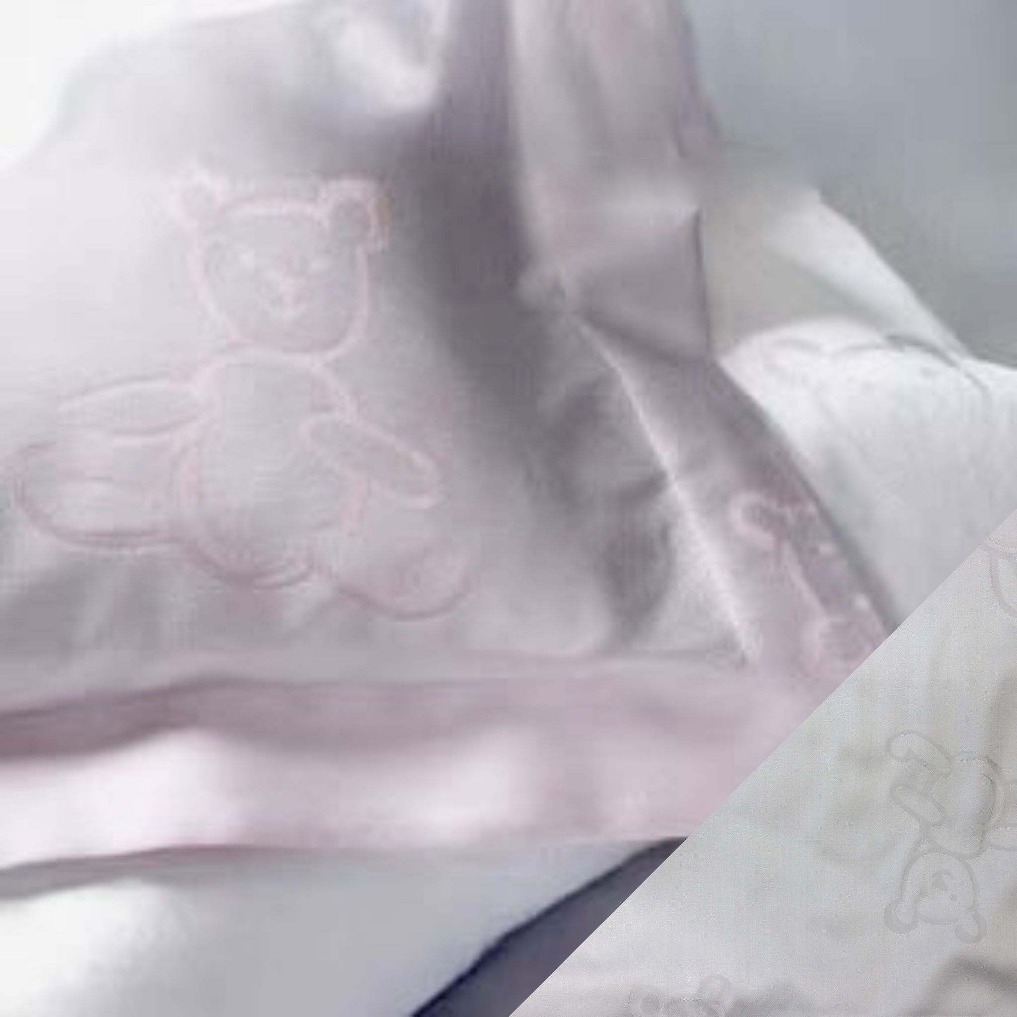 SDH Bear Baby Bedding - White