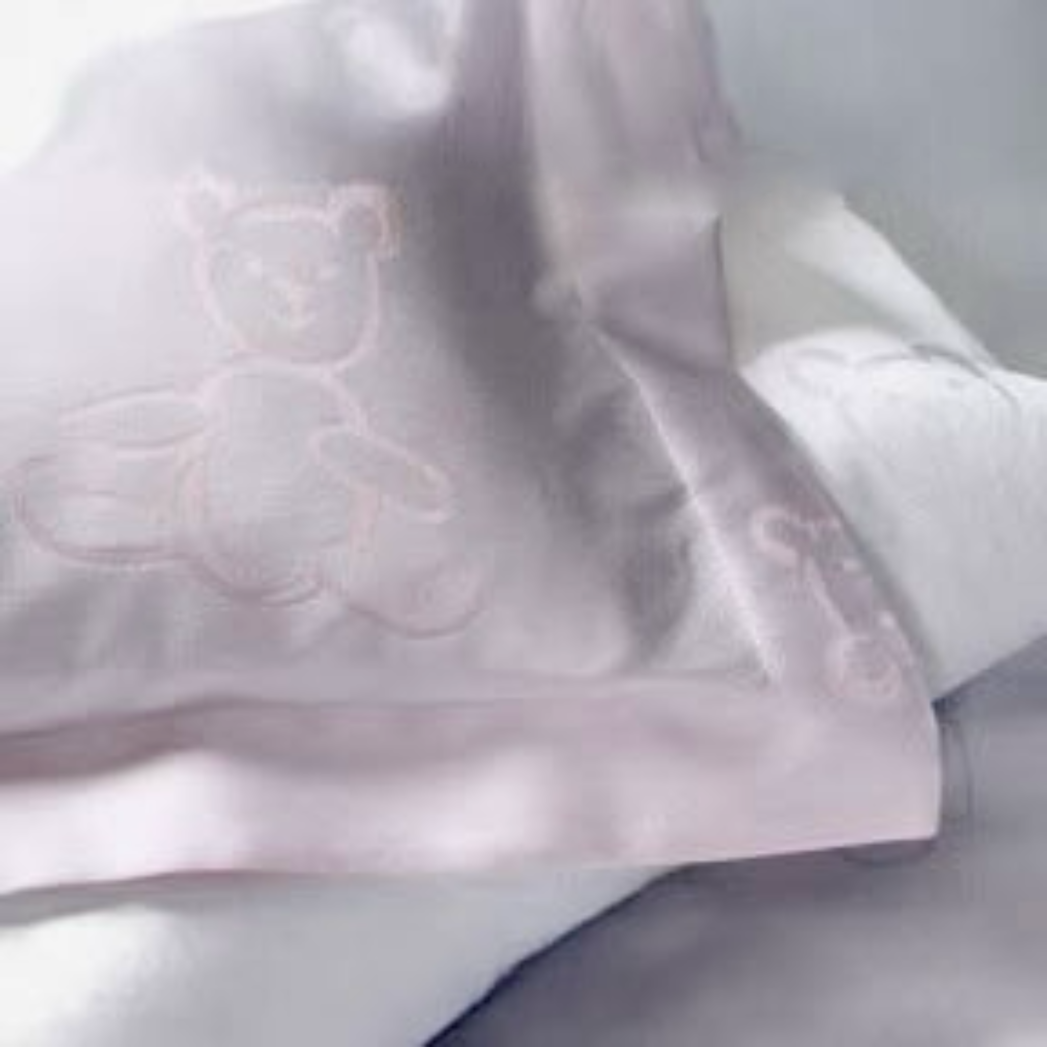 SDH Bear Baby Bedding - White