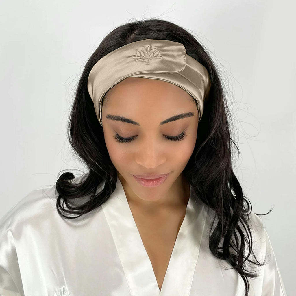 Mulberry Park Silks Silk Glam Band - Taupe