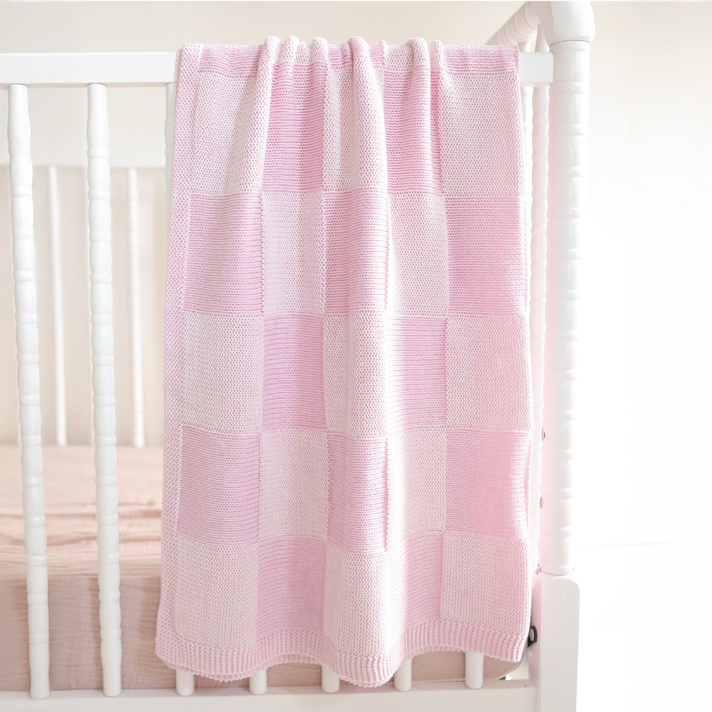 Alashan Charlie Knit Baby Blanket - Bermuda Pink
