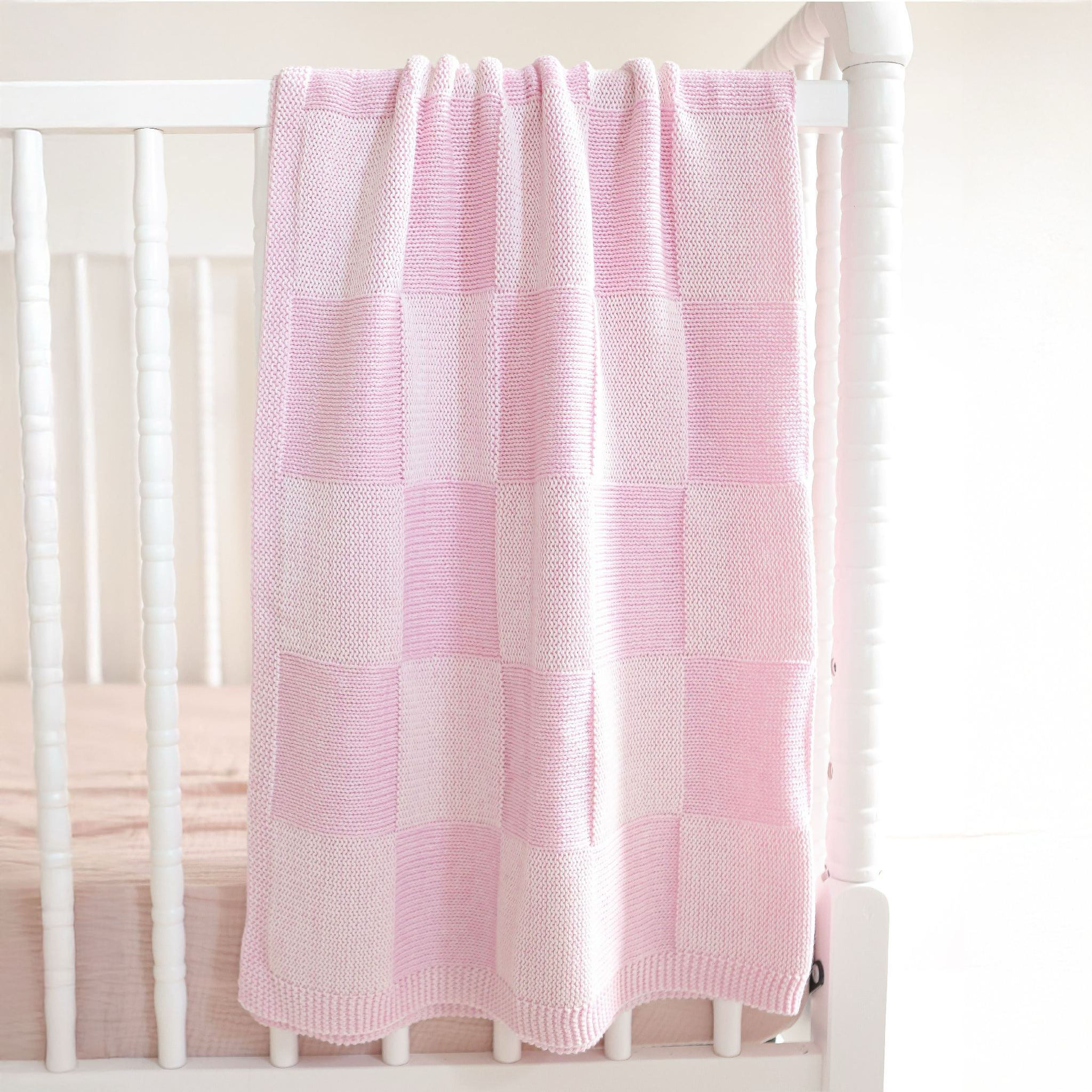 Alashan Charlie Knit Baby Blanket - Bermuda Pink