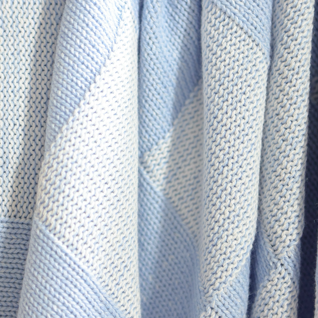 Alashan Charlie Knit Baby Blanket - Weekend Blue