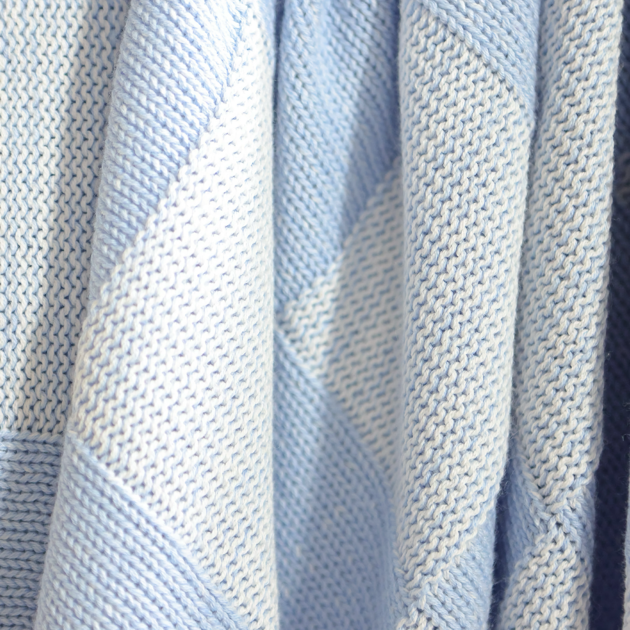 Alashan Charlie Knit Baby Blanket - Weekend Blue