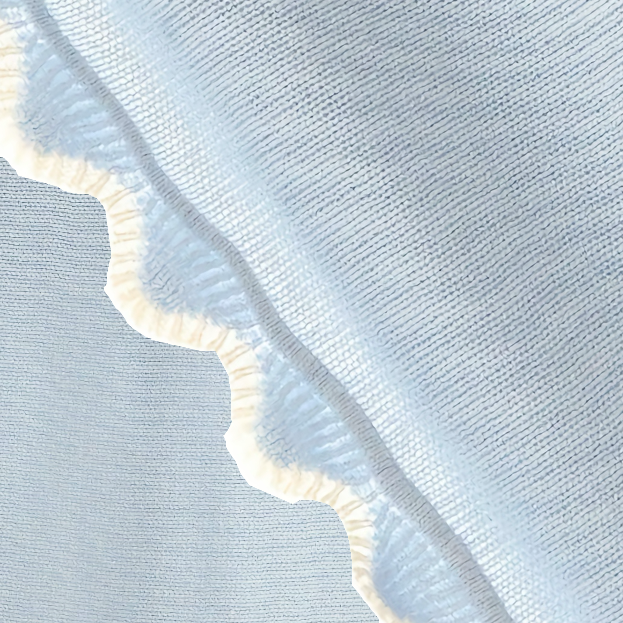 Alashan Finley Scallop Knit Baby Blanket - Rain