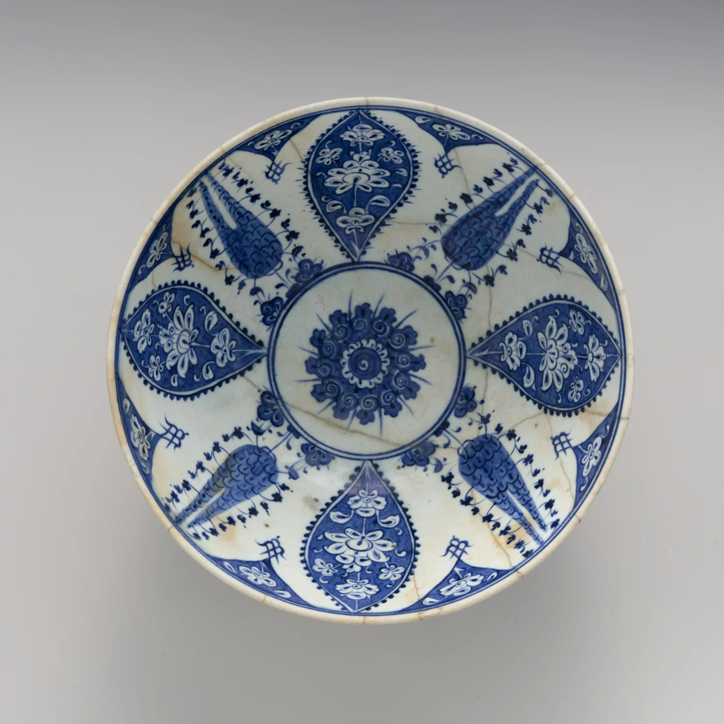 The Met x Ann Gish Iznik Decorative Pillow - Indigo