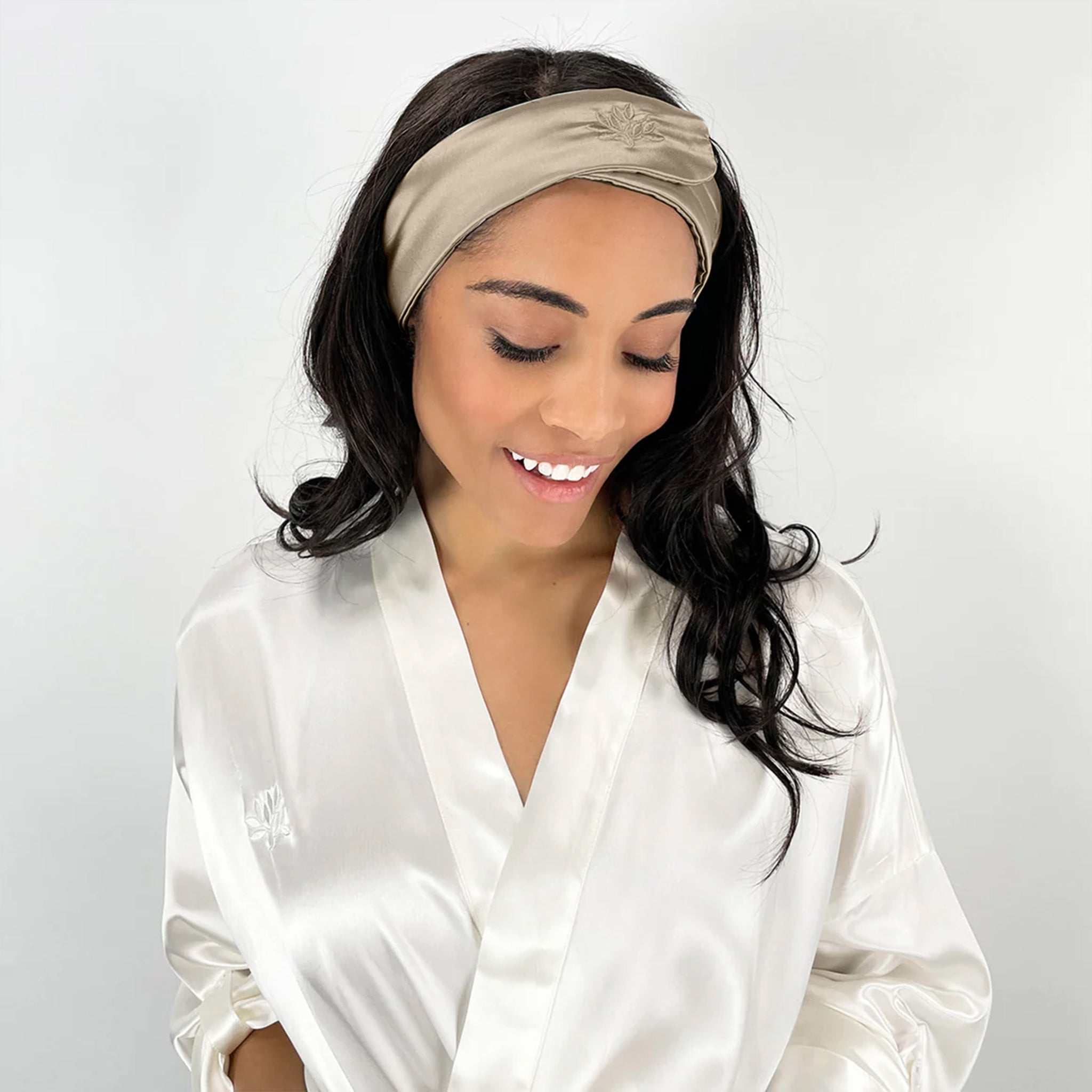 Mulberry Park Silks Silk Glam Band - Taupe