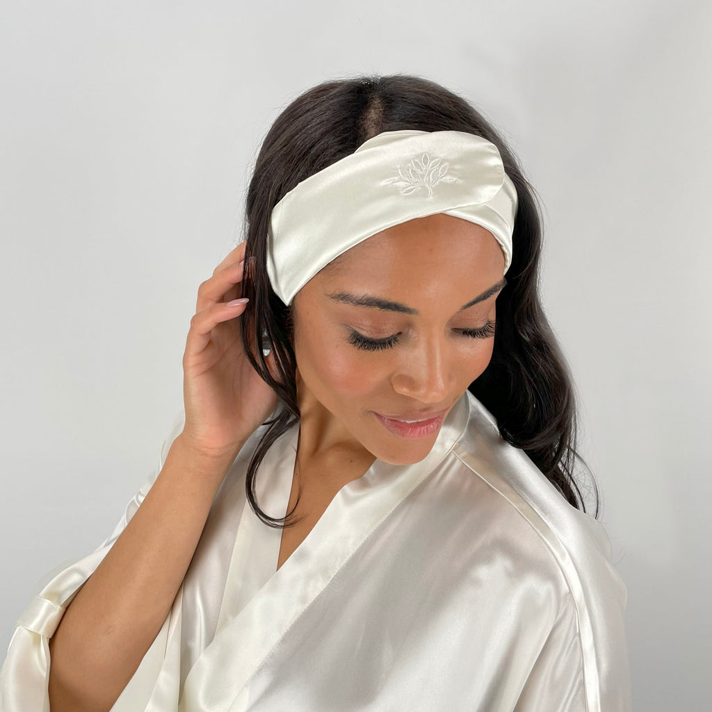 Mulberry Park Silks Silk Glam Band - Ivory