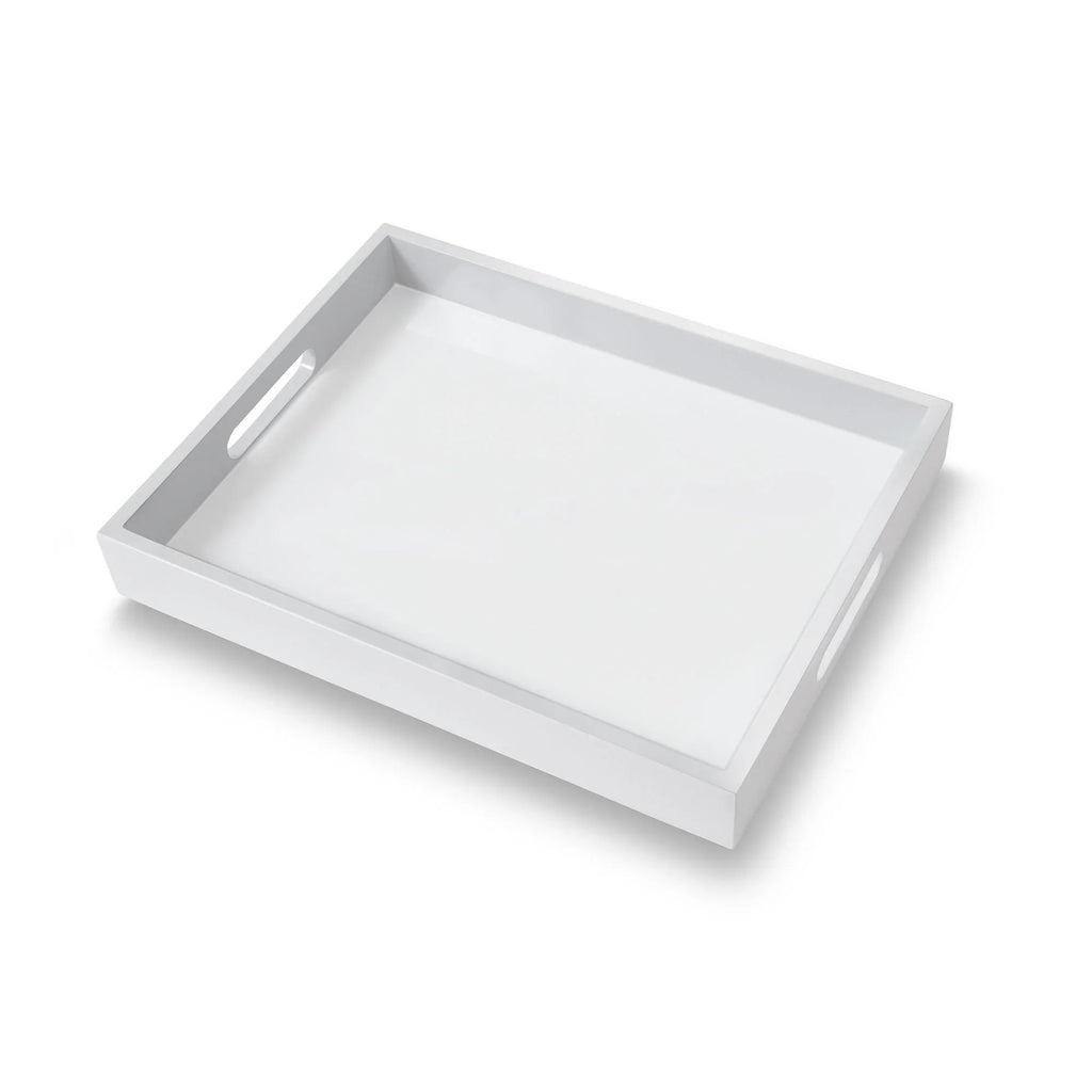 Kassatex Lacca Nesting Tray - White/White