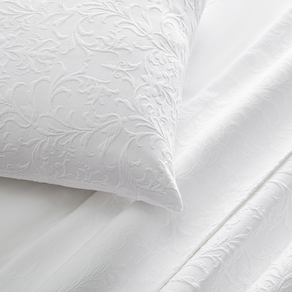 Lands Downunder Majestic Coverlet and Shams - White
