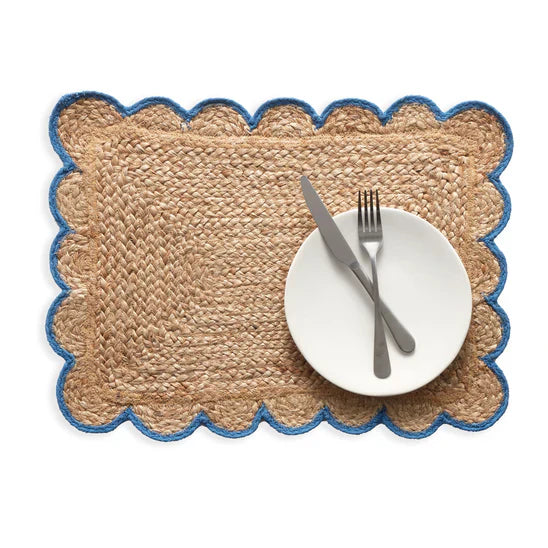 Pine Cone Hill Libby Scallop Placemat - French Blue