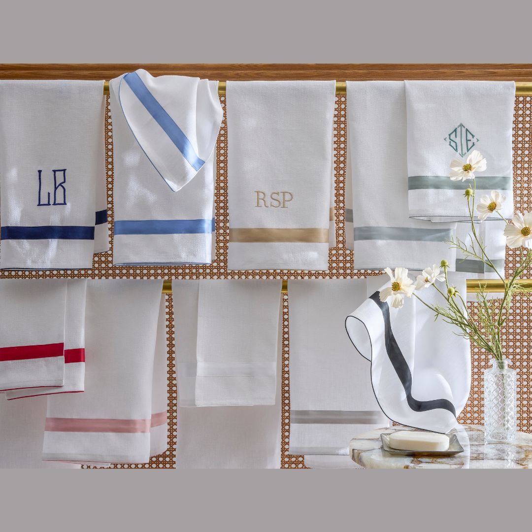 Matouk Lowell Guest Towels - Celadon