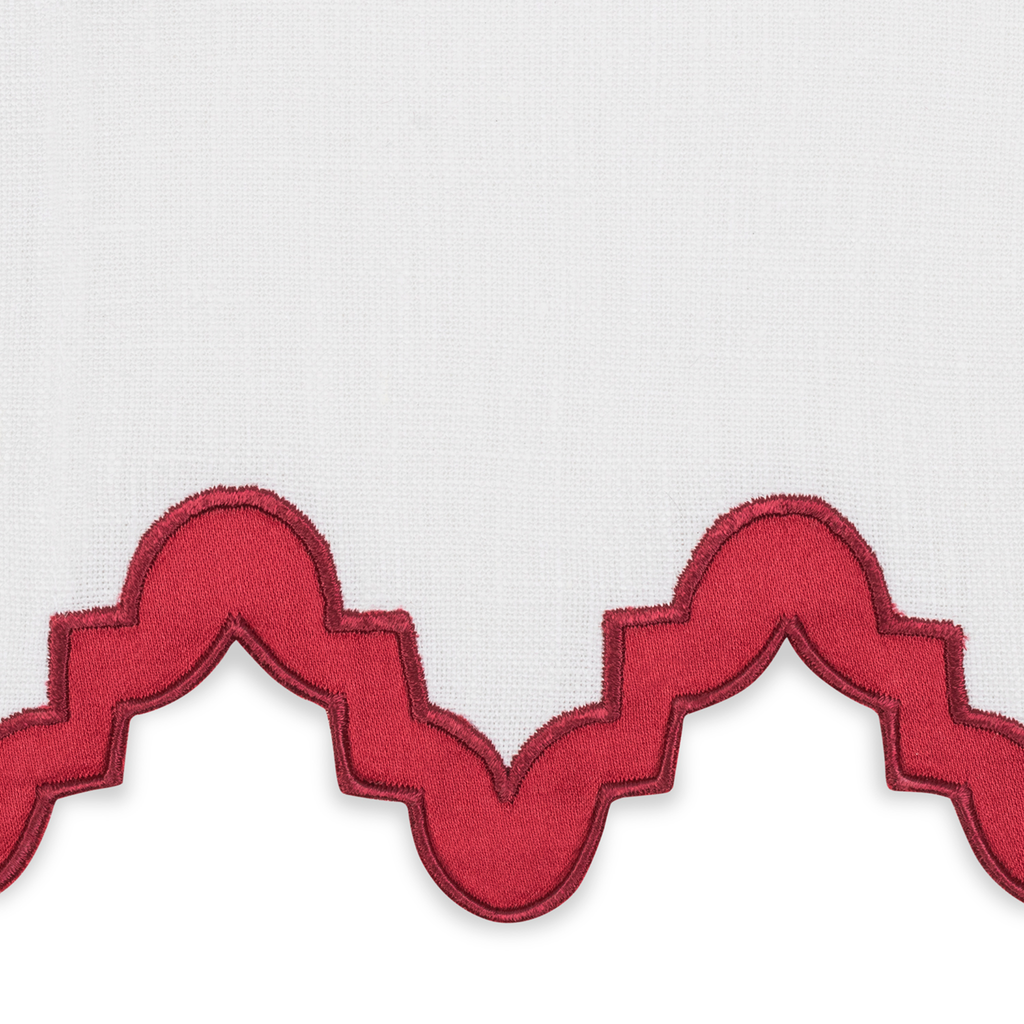 Matouk Aziza Guest Towels - Scarlet