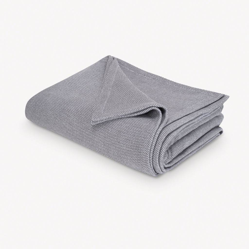 Matouk Costa Mesa Blanket - Charcoal