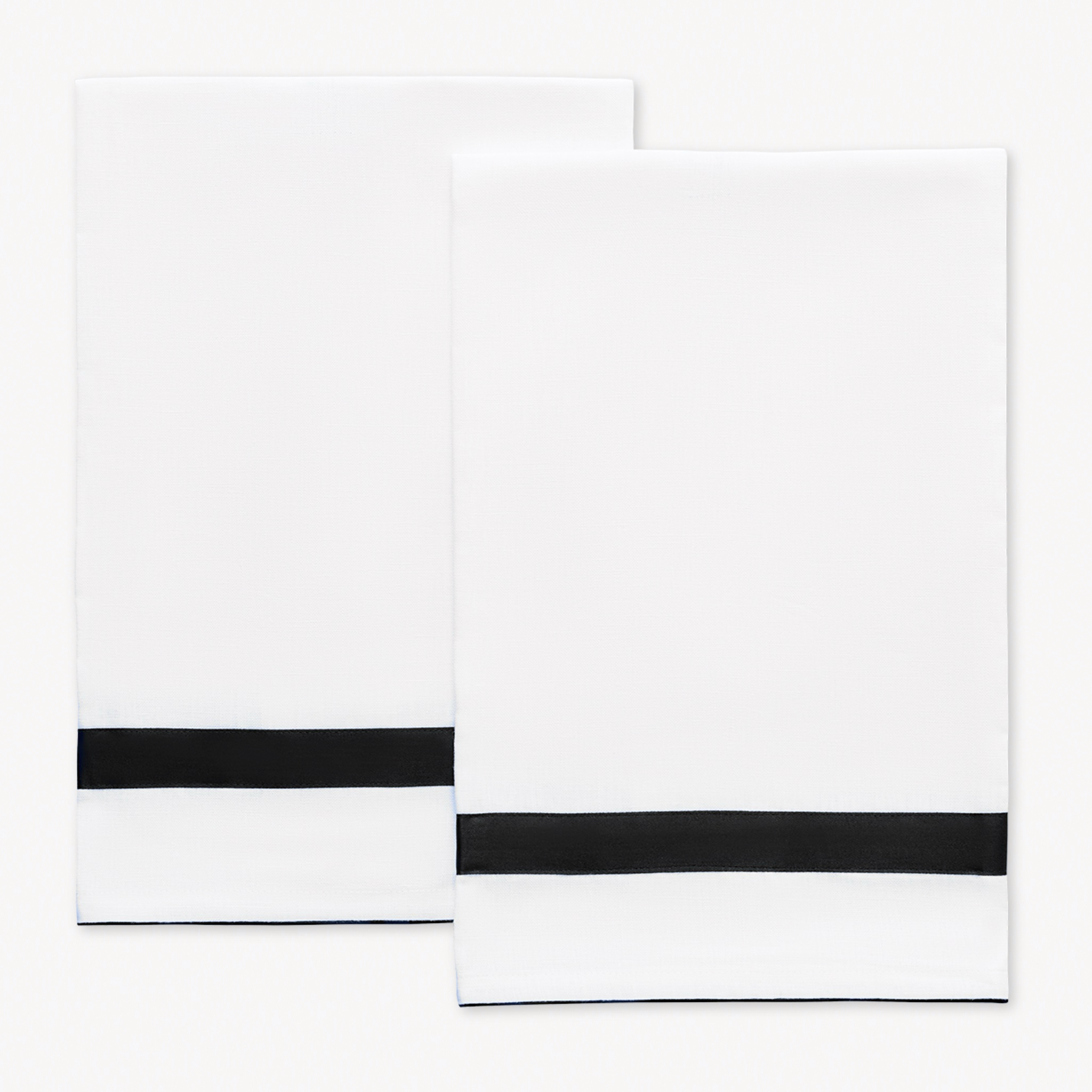 Matouk Lowell Guest Towels - Black