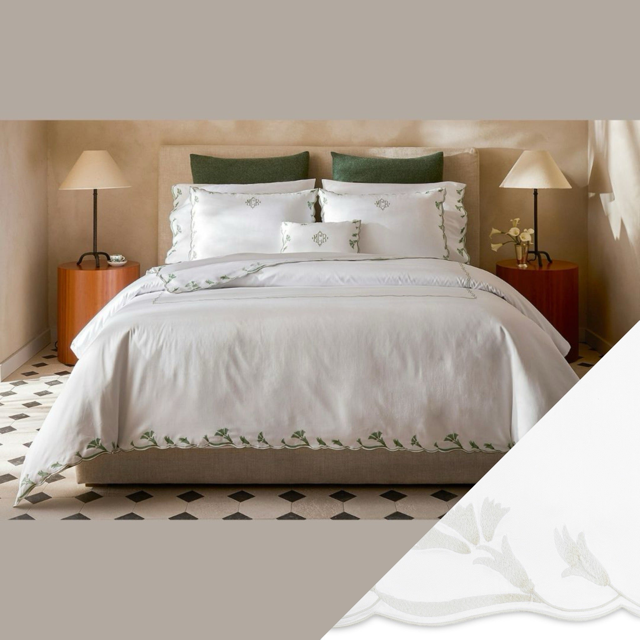 Matouk Marcella Bedding Collection - Bone