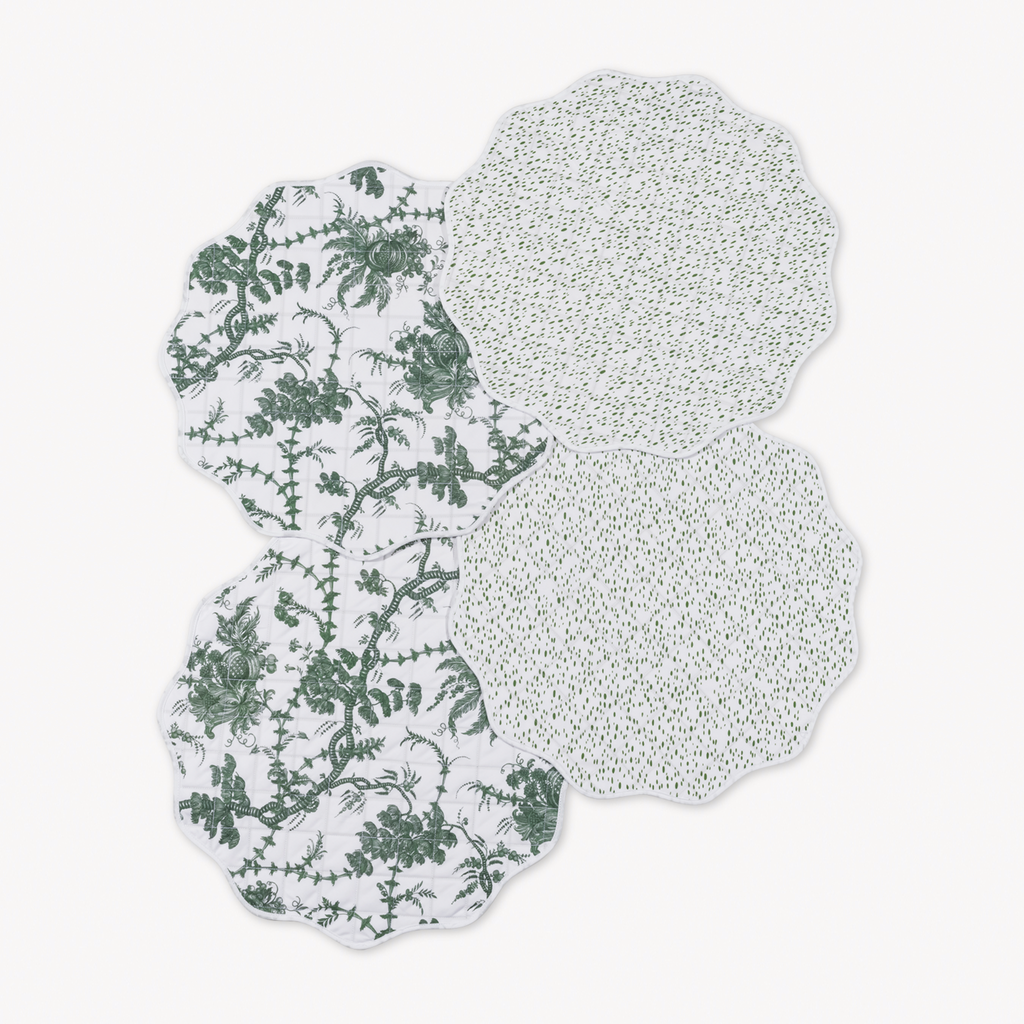 Matouk Reversible Placemat Collection - San Cristobal Green/Celine Grass