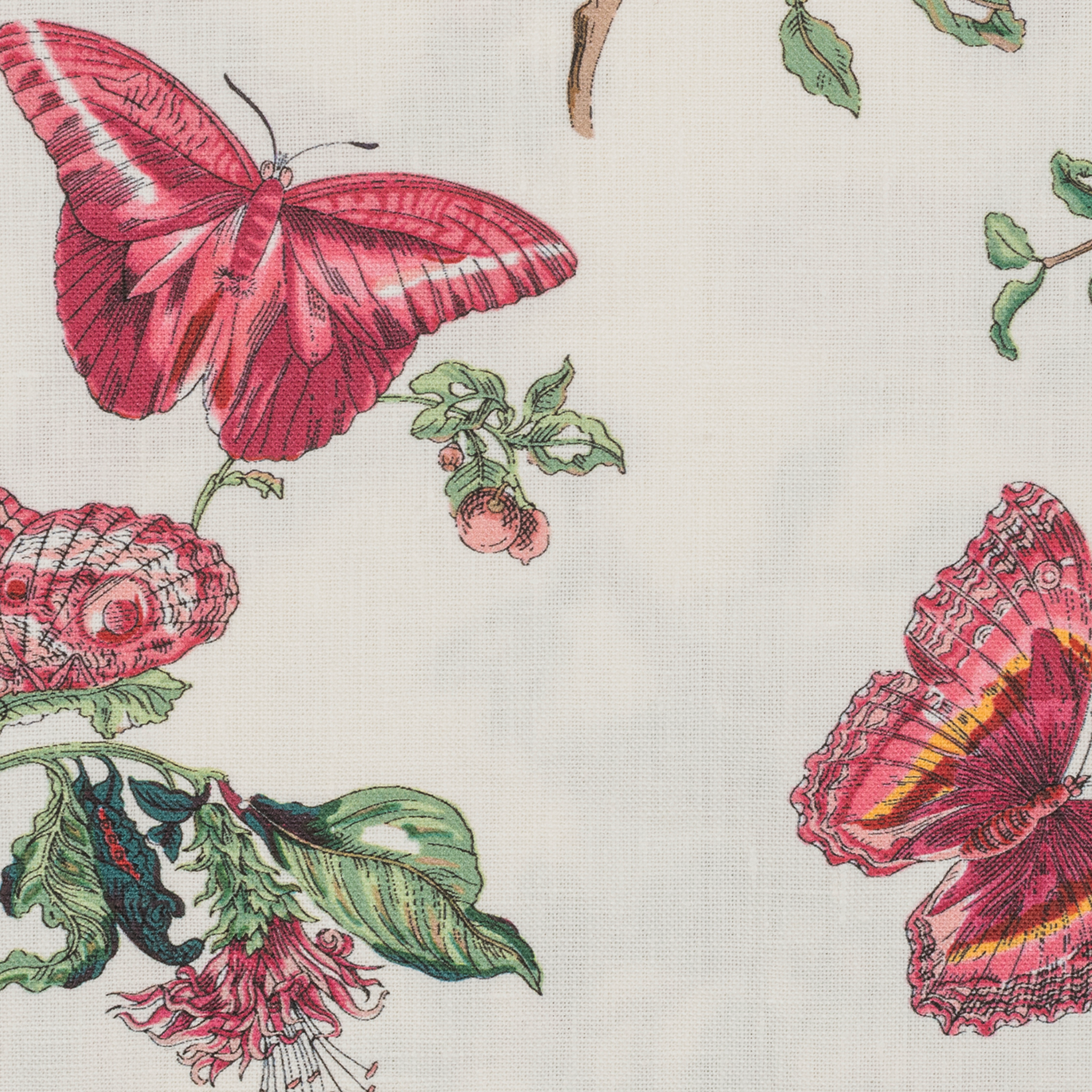 Matouk Schumacher Baudin Butterfly Table Linens - Ruby