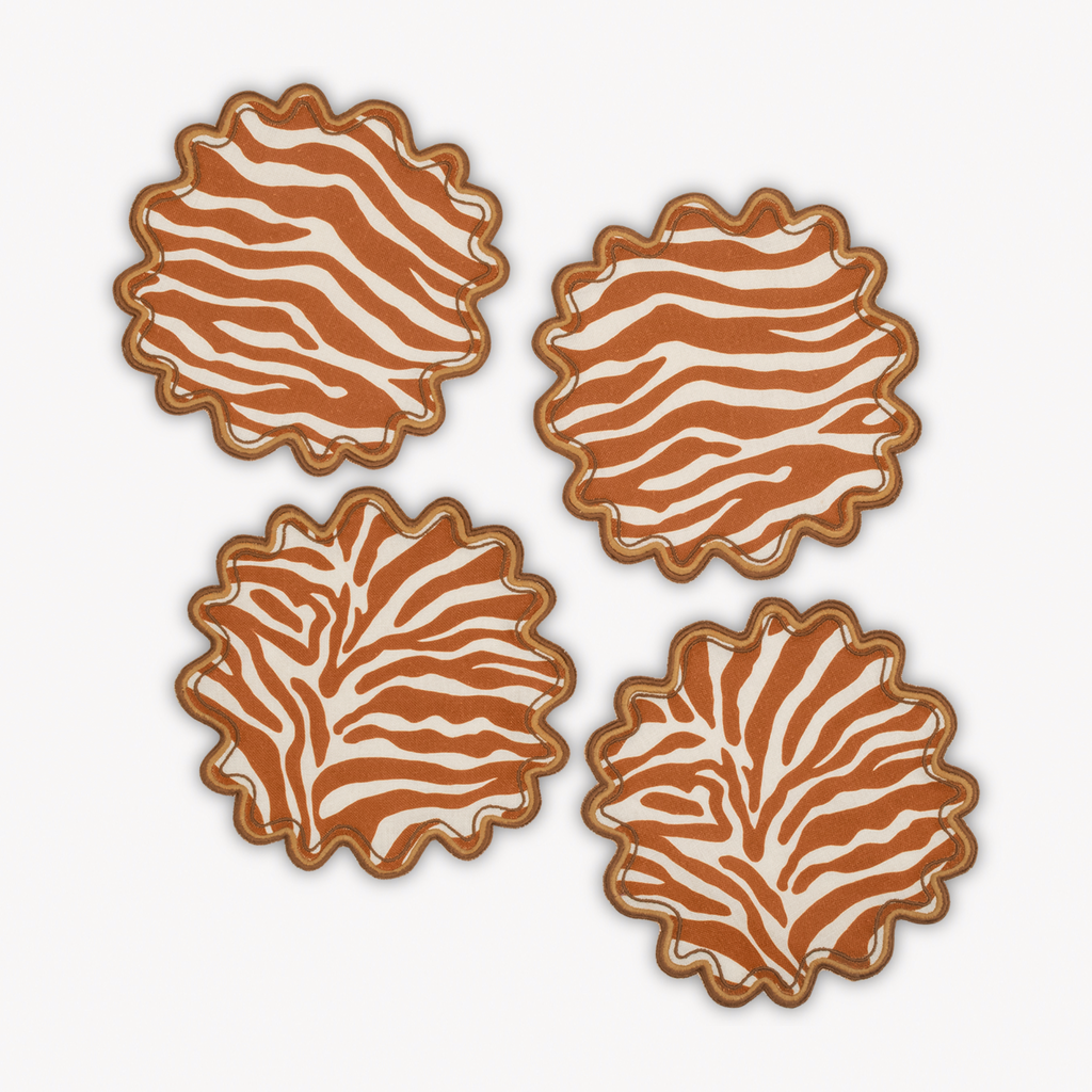 Matouk Schumacher Regine Table Linens - Persimmon