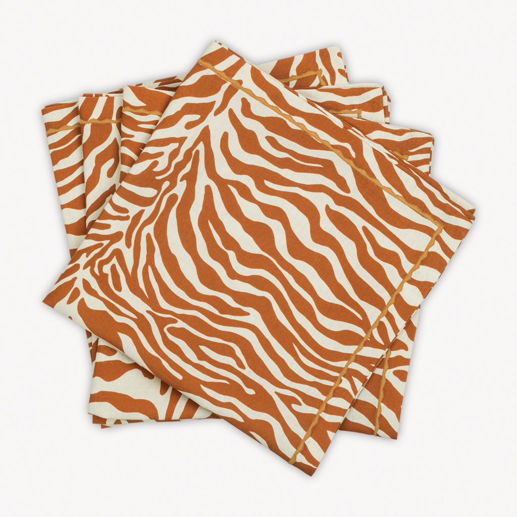 Matouk Schumacher Regine Table Linens - Persimmon