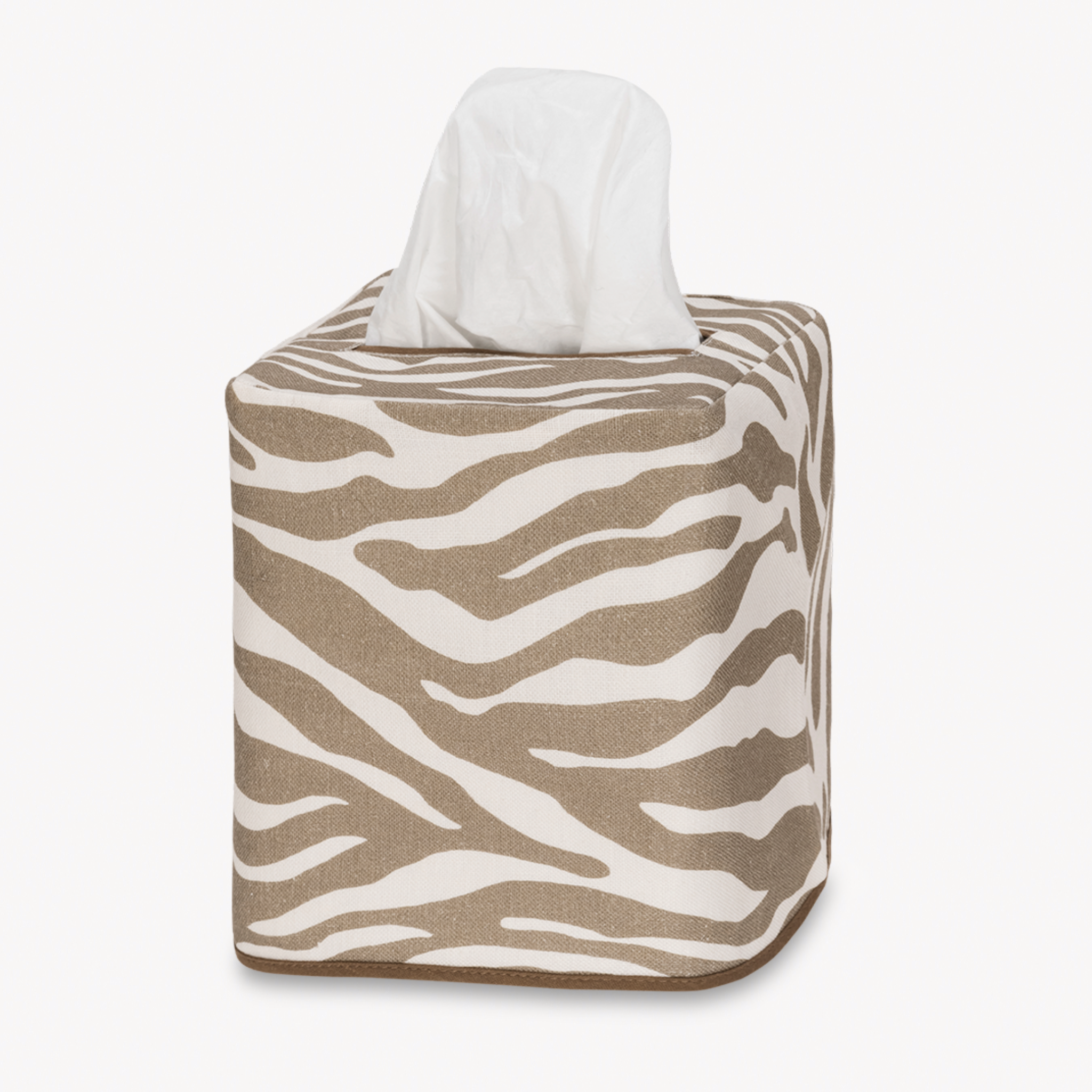 Matouk Schumacher Regine Tissue Box Cover - Coconut