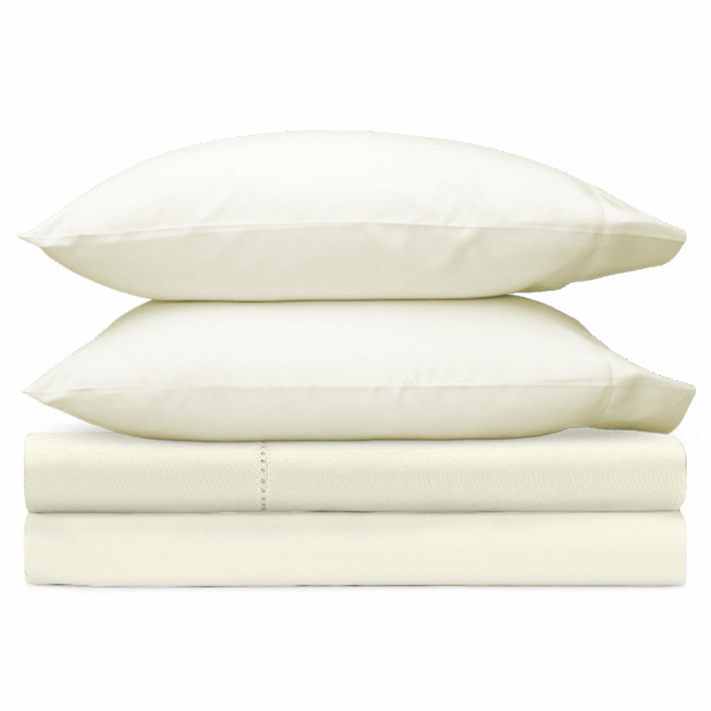 Matouk Sierra Hemstitch Twin XL Sheet Sets - Ivory