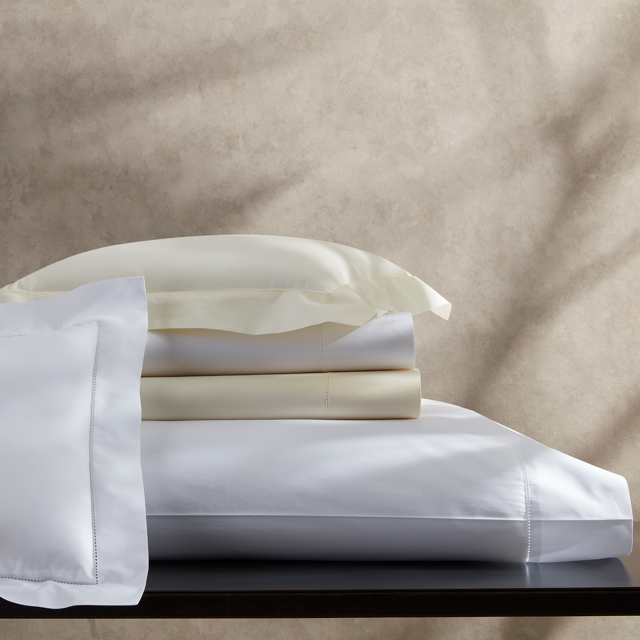 Matouk Sierra Hemstitch Twin XL Sheet Sets - Ivory