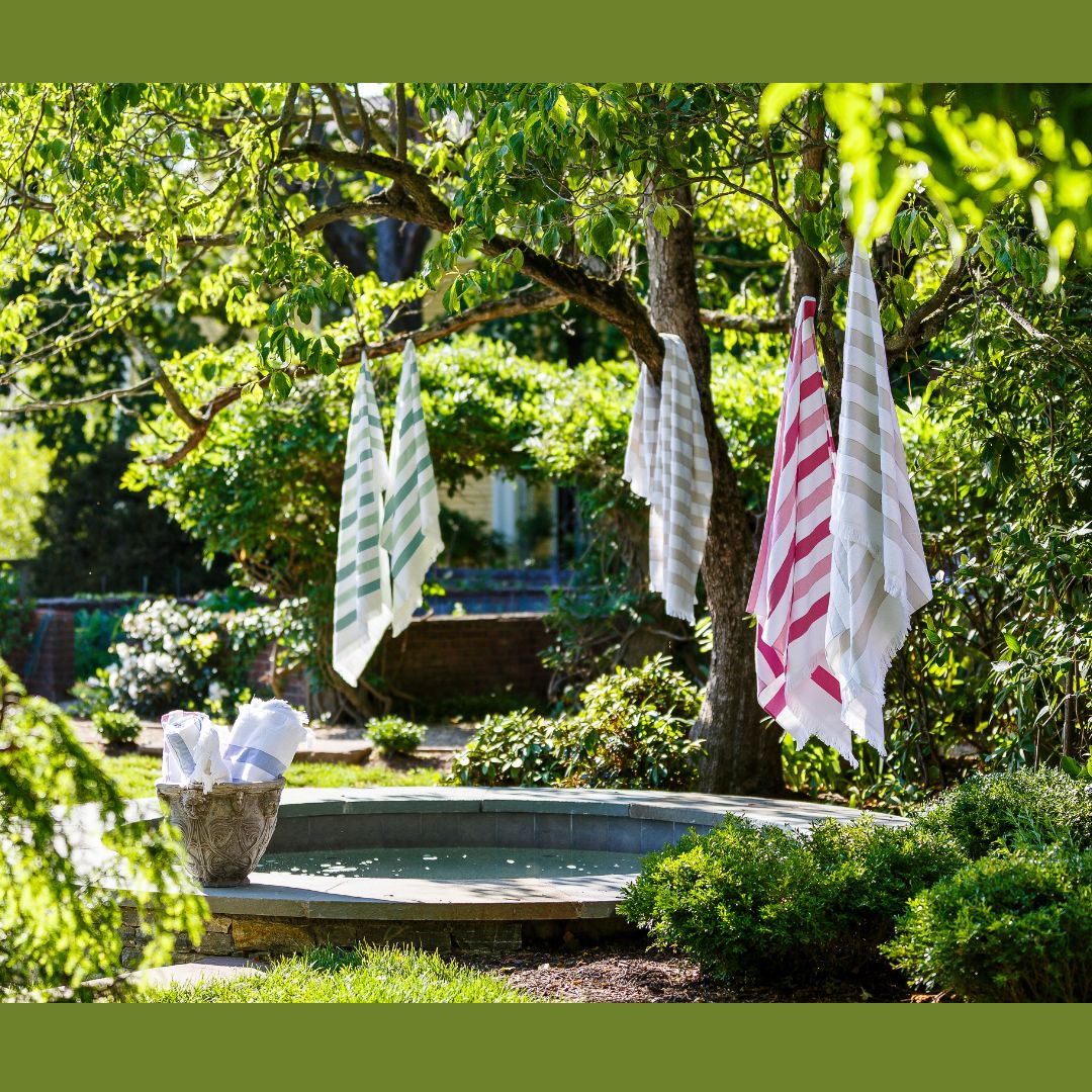 Matouk Amado Pool and Beach Towels - Canary Stripe