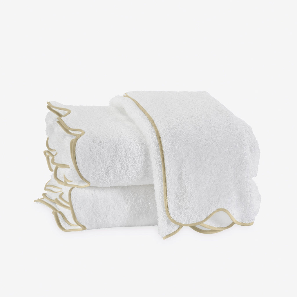 Matouk Cairo Scallop Bath Towels and Mats - Sand