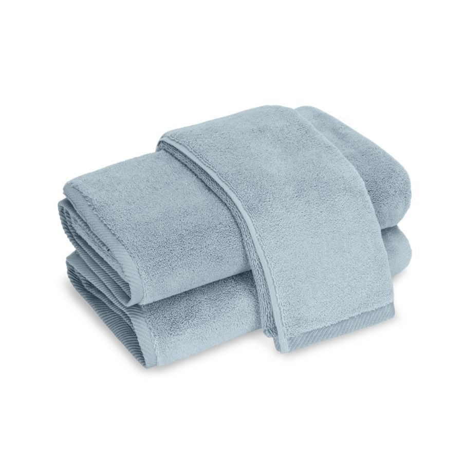 Matouk Milagro Bath Towels and Mats - Hazy Blue