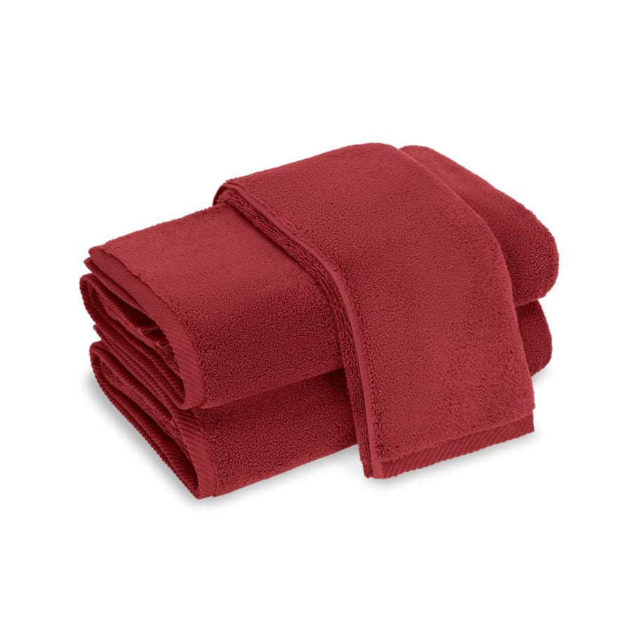 Matouk Milagro Bath Towels and Mats - Scarlet