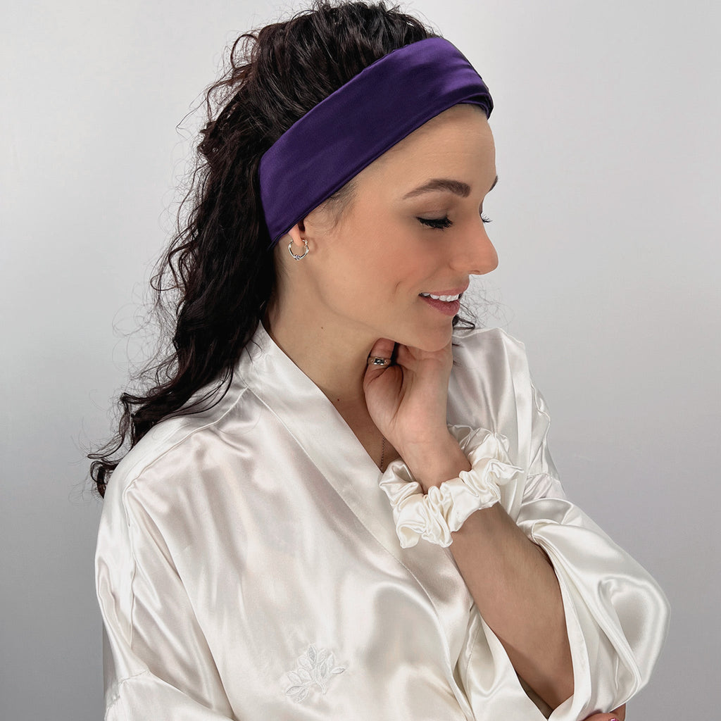 Mulberry Park Silks Silk Glam Band - Plum